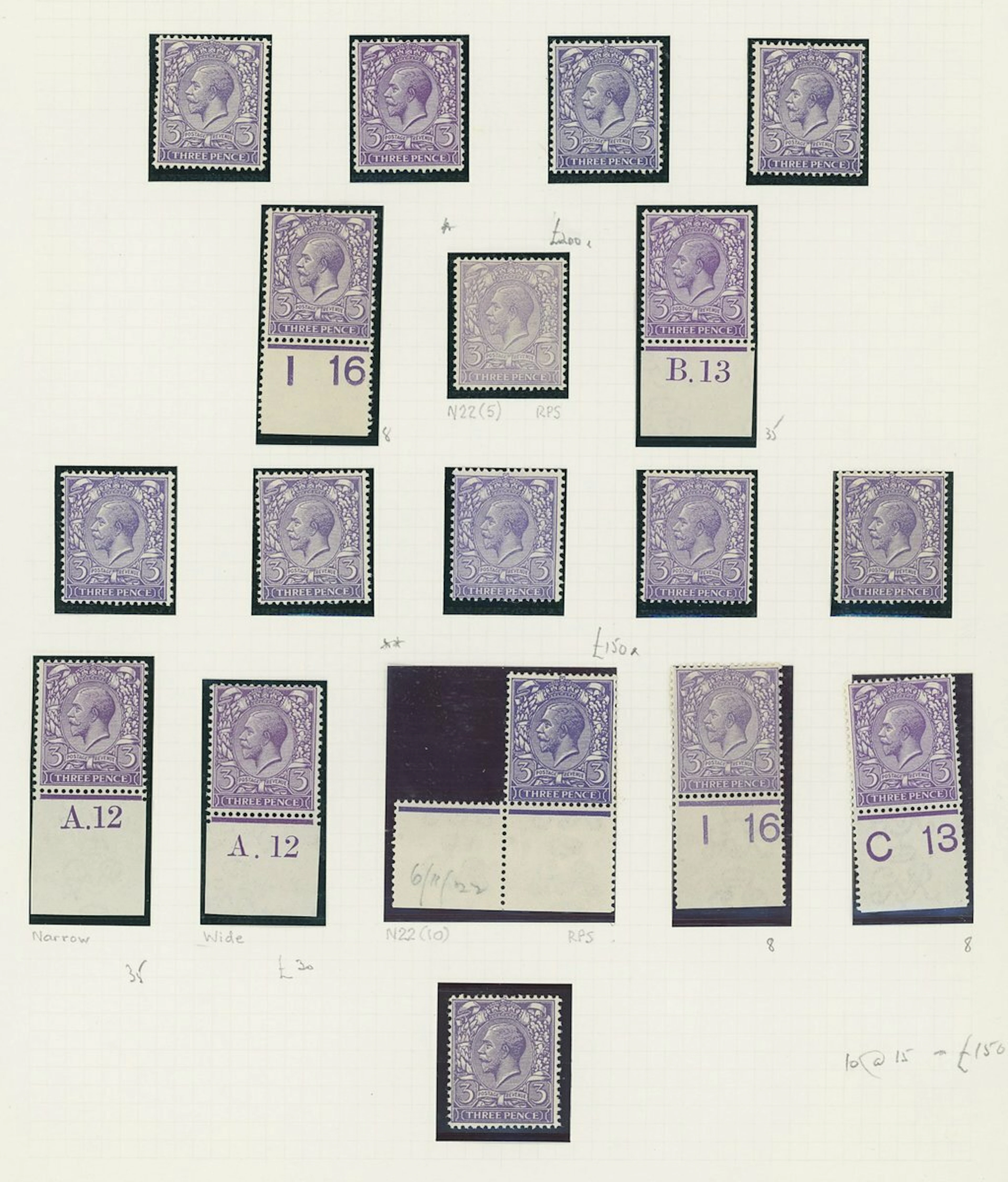 Great Britain Collections and Ranges KEVII-KGV specialised mint collection
