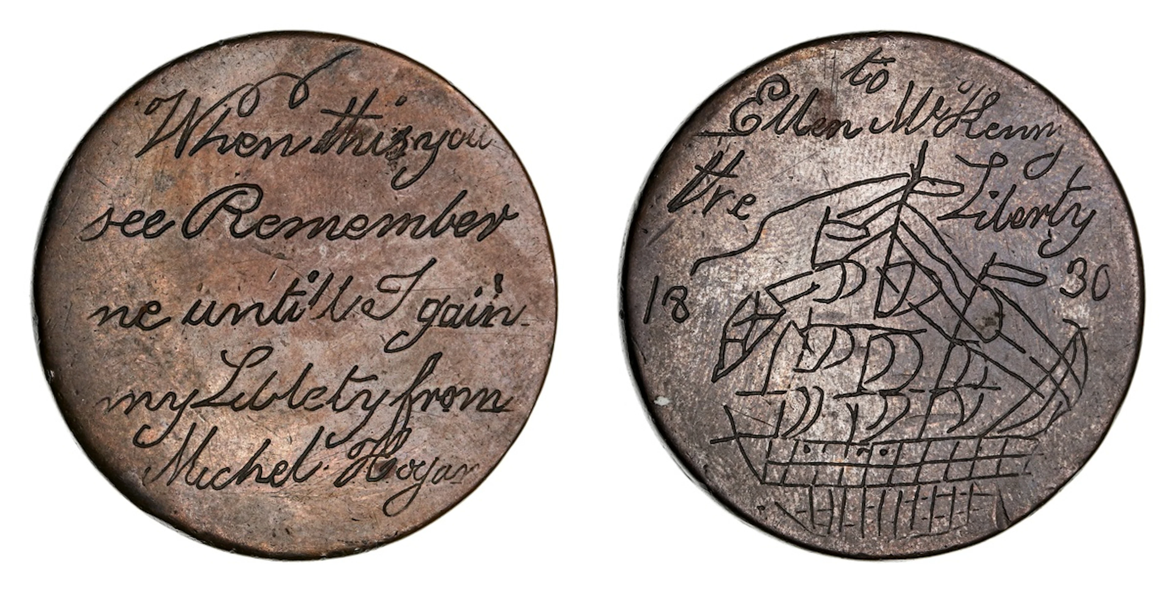 Australia, Convict Penny Token, engraved on blank George III (1760-1820)