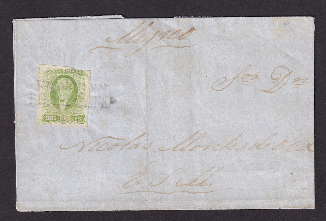 1856 "Hidalgos" Temascaltepec. 2r. Green, four good margins except