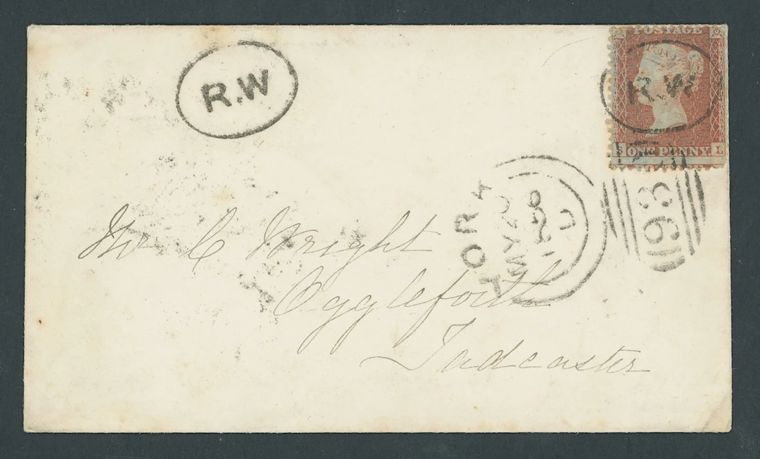 Great Britain Postal History 1856 (20 May), envelope to Tadcaster
