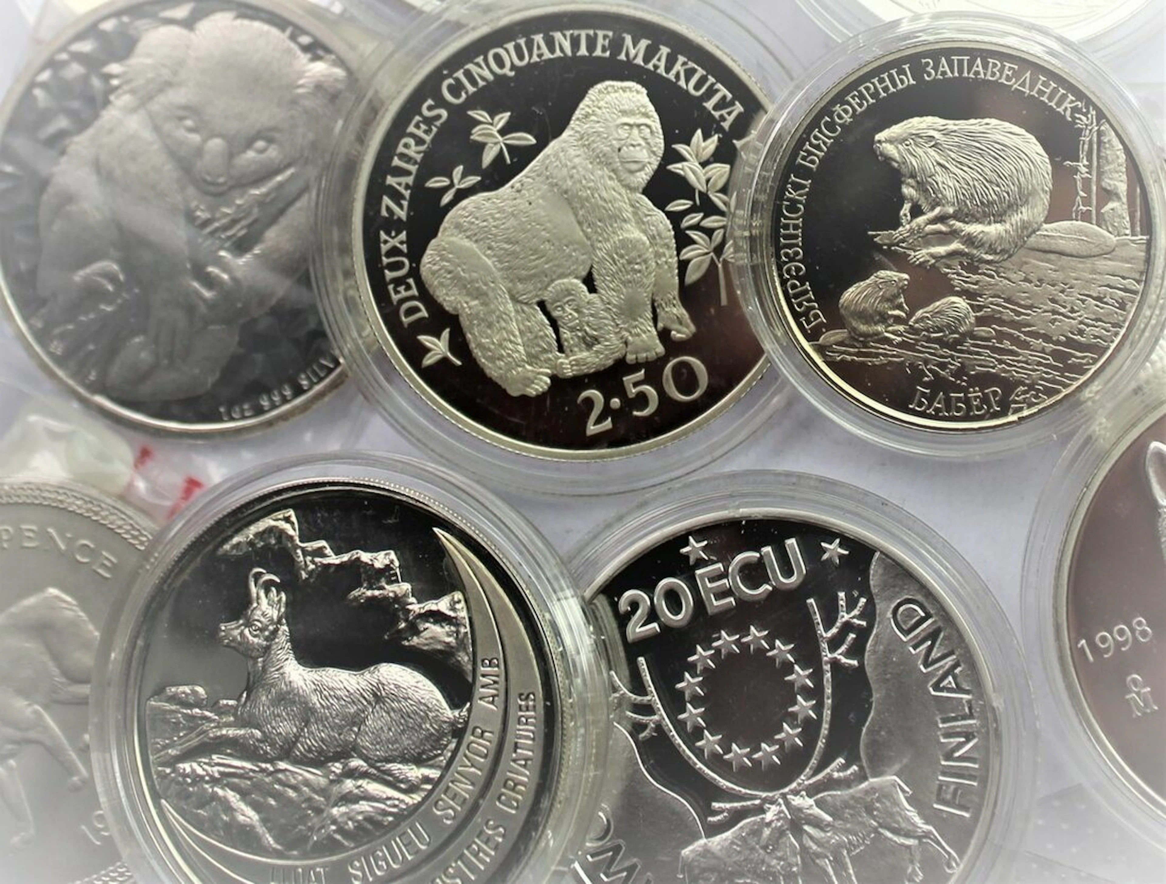 Zoomorphic Coinage, silver Proof and Business-strike coins, 'Mammals'