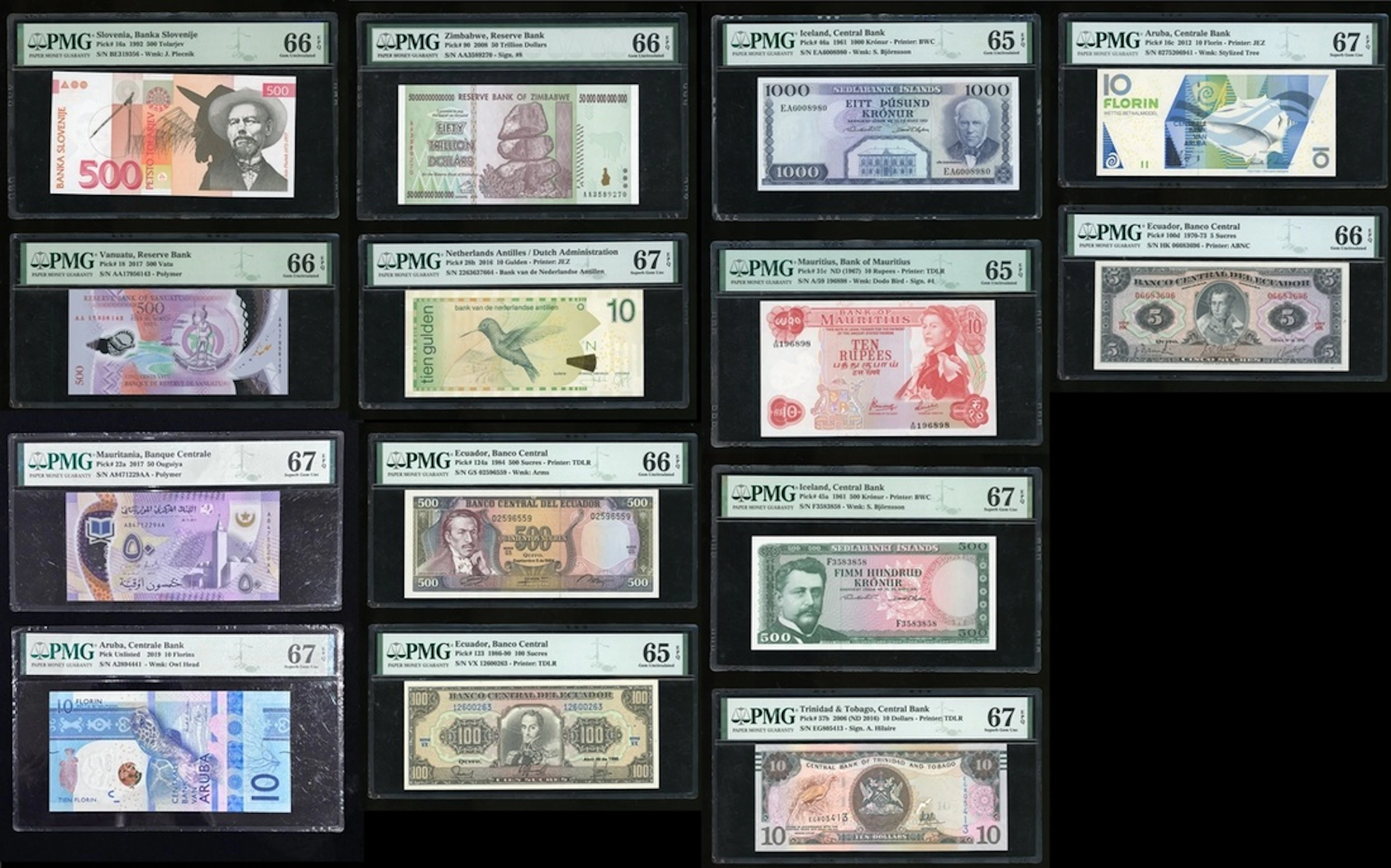 World Banknotes, a group of 14x, including