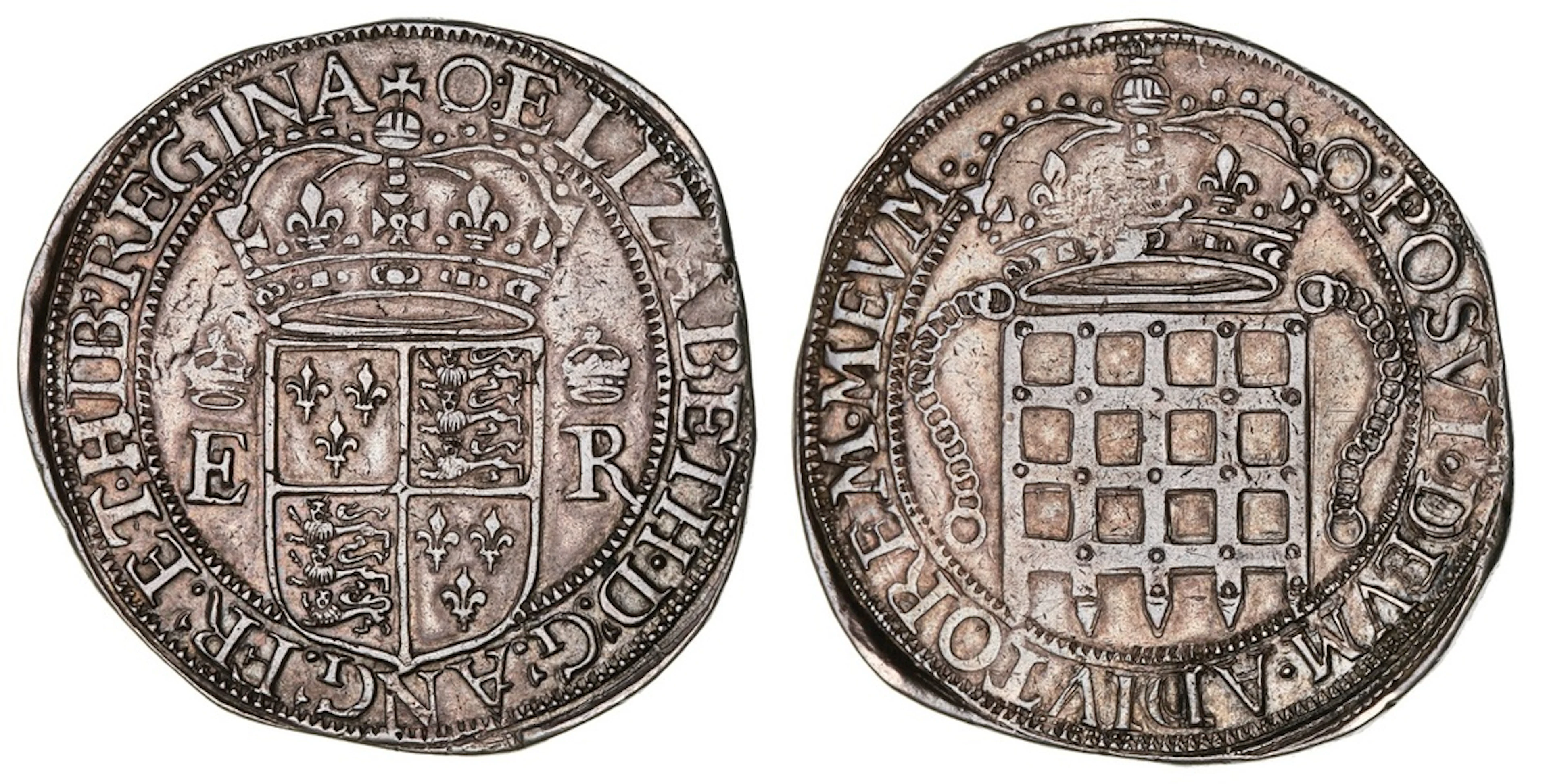 NGC AU50 | Elizabeth I (1558-1603), Eight-Testerns ['Portcullis Dollar']