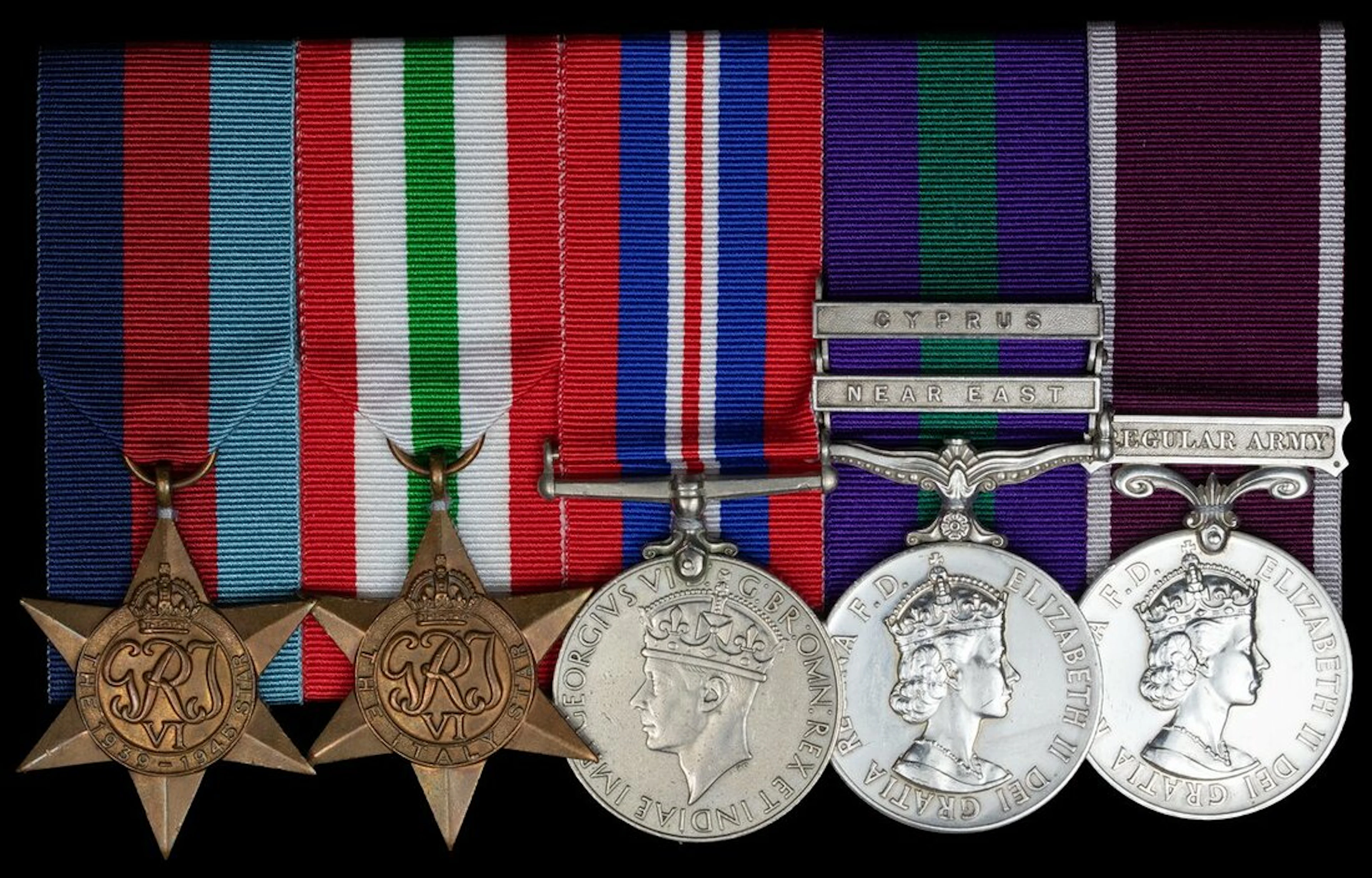 The Regimentally interesting group five awarded to Staff Sergeant