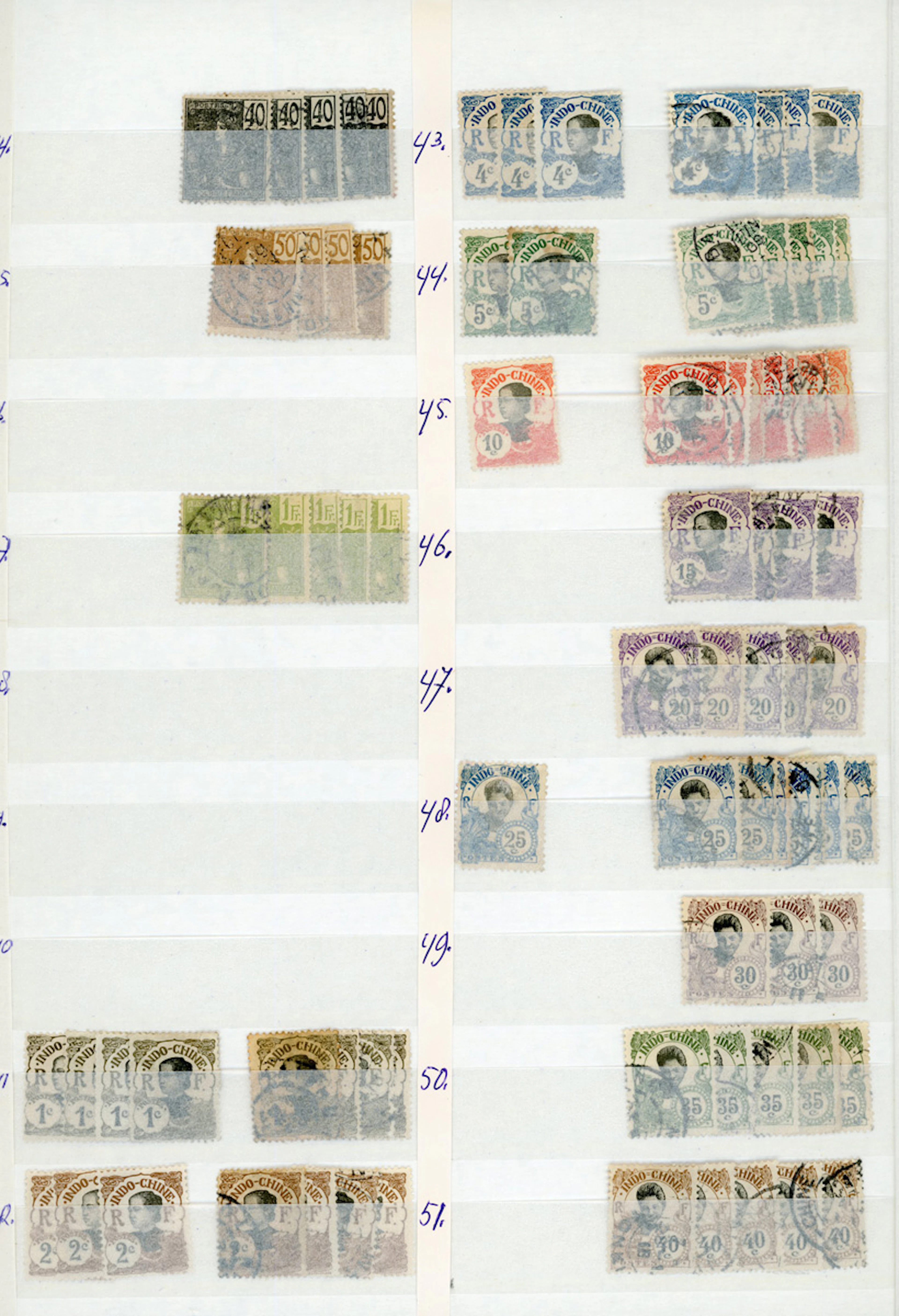 Indo-China French Indo-Chinese Post Office Collections 1892 to 1941