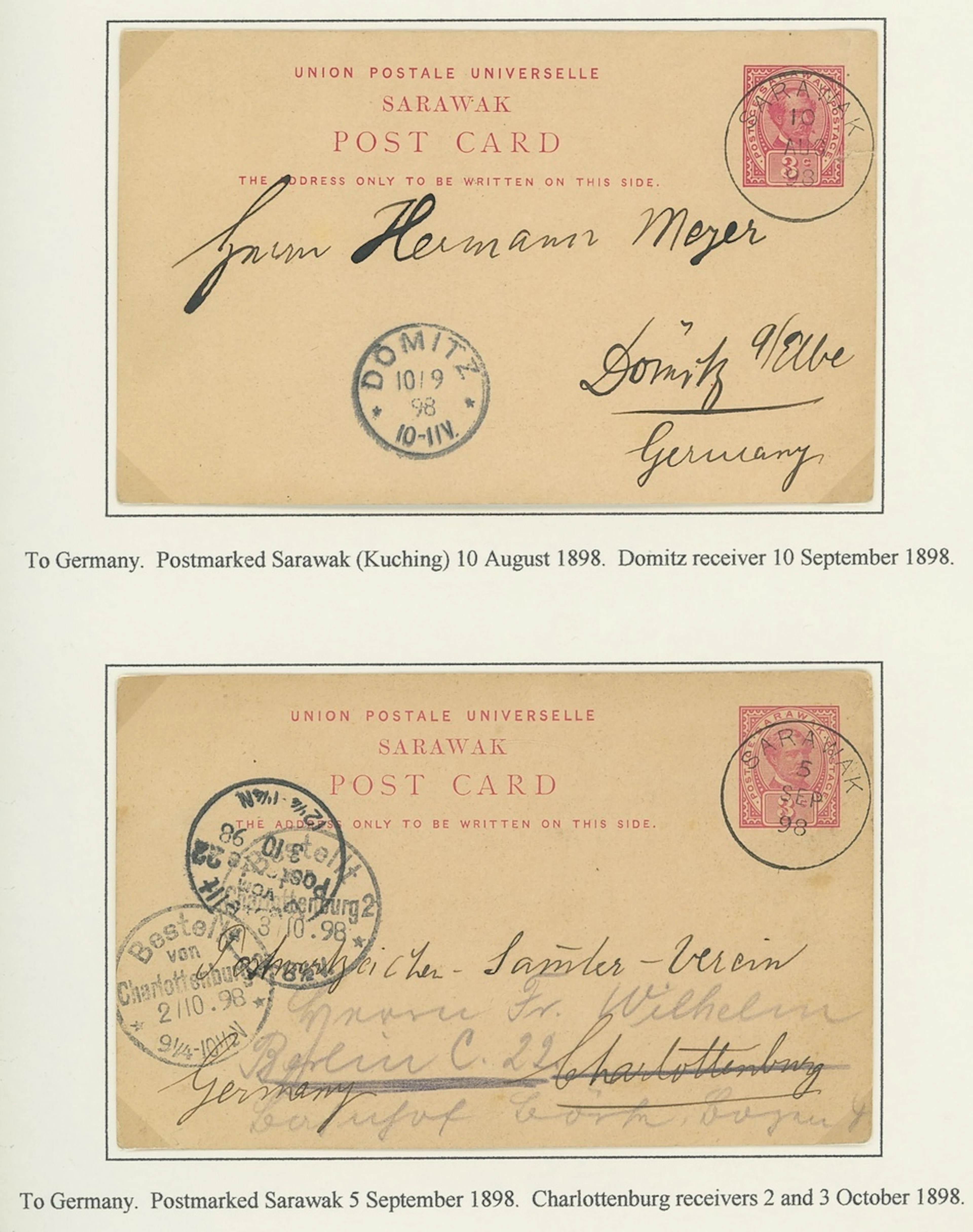 Sarawak Postal Stationery Postcards The used collection comprising