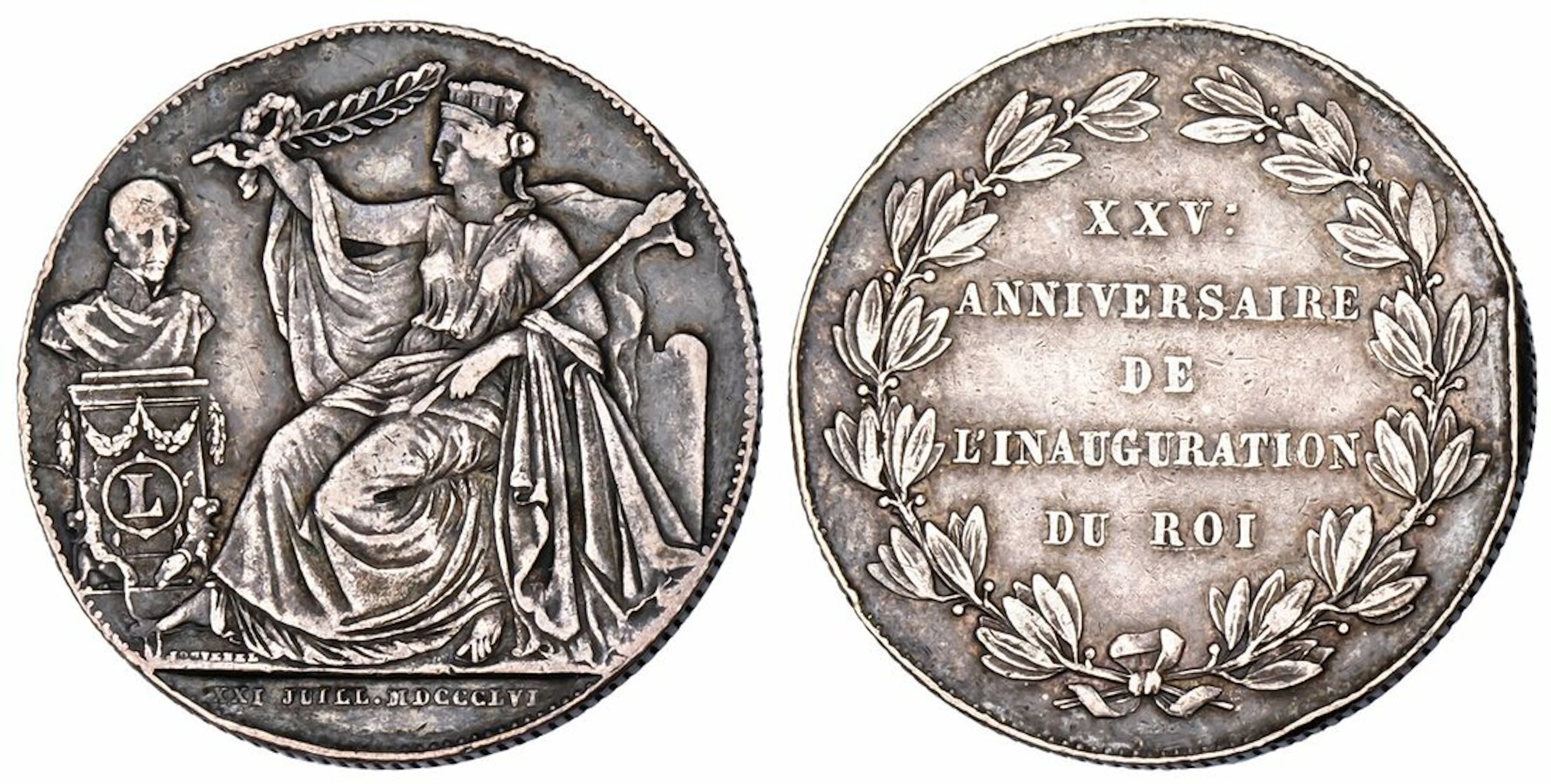 Belgium, Léopold I (1831-1865), 25th Anniversary of Inauguration