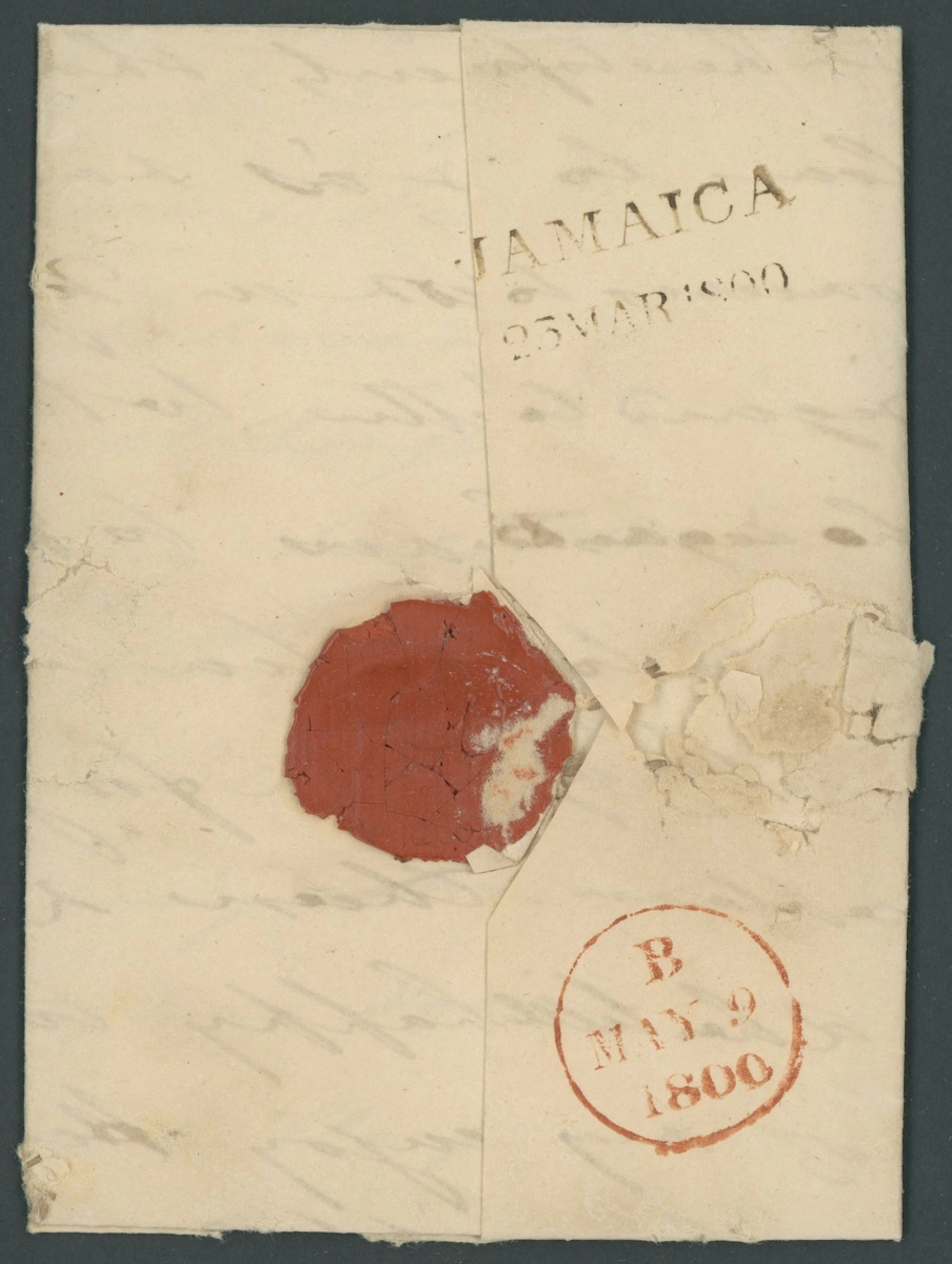 Jamaica The Straight-Line "jamaica" Datestamp 1800 (21 Mar.) entire