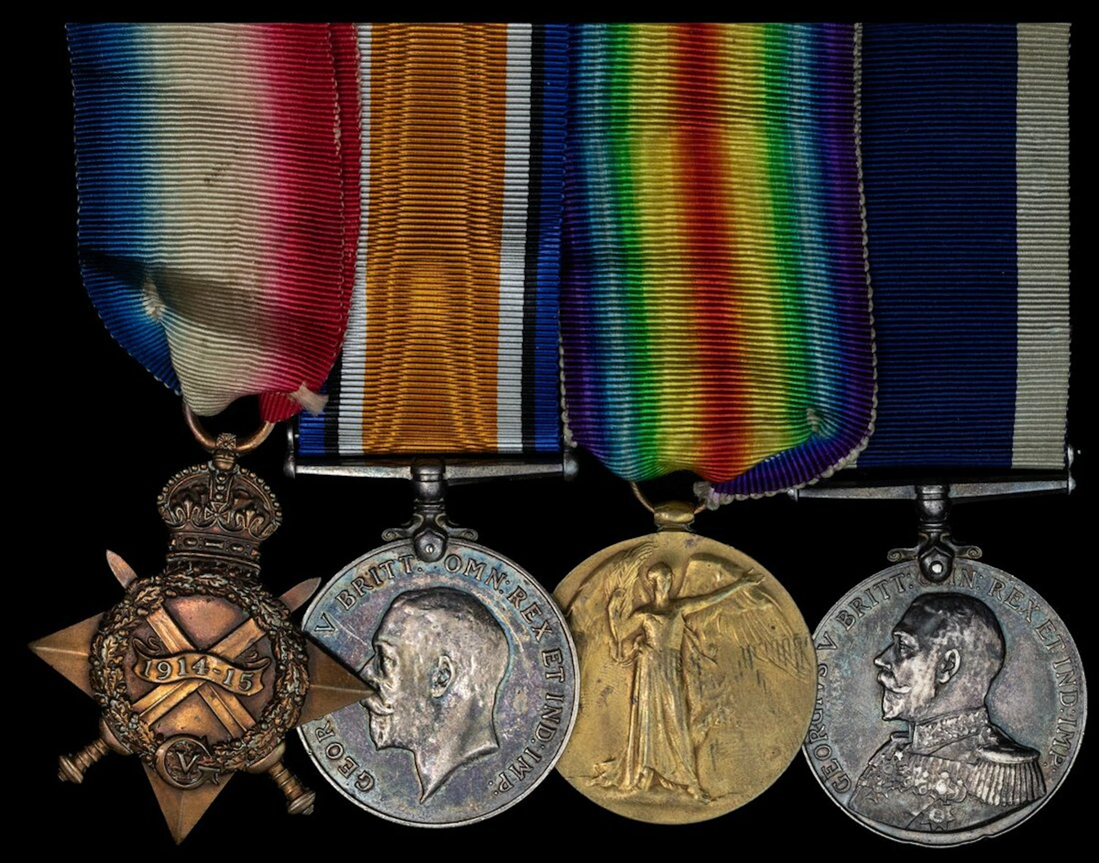 The campaign group of four awarded to Leading Stoker R. Dean, Royal