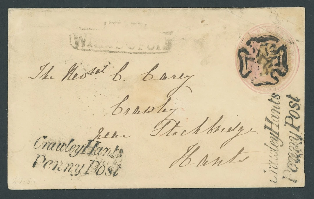 Great Britain Postal History 1843 (1 March), 1d. pink Postal stationery