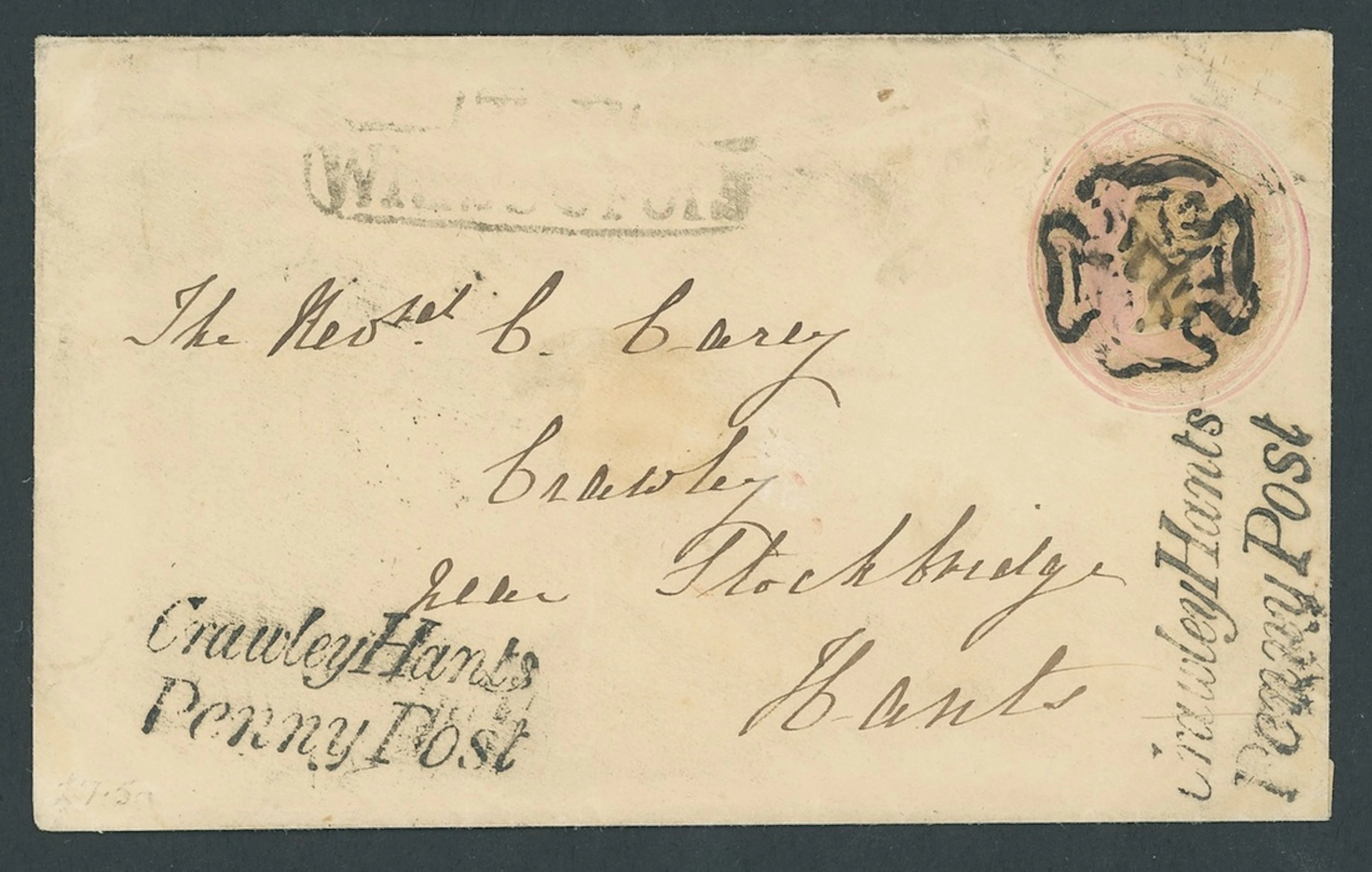 Great Britain Postal History 1843 (1 March), 1d. pink Postal stationery
