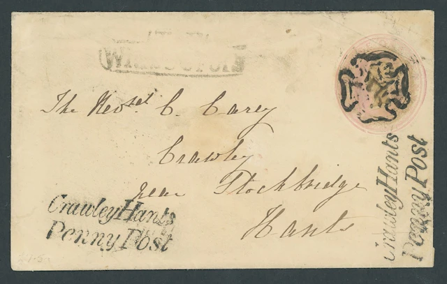 Great Britain Postal History 1843 (1 March), 1d. pink Postal stationery