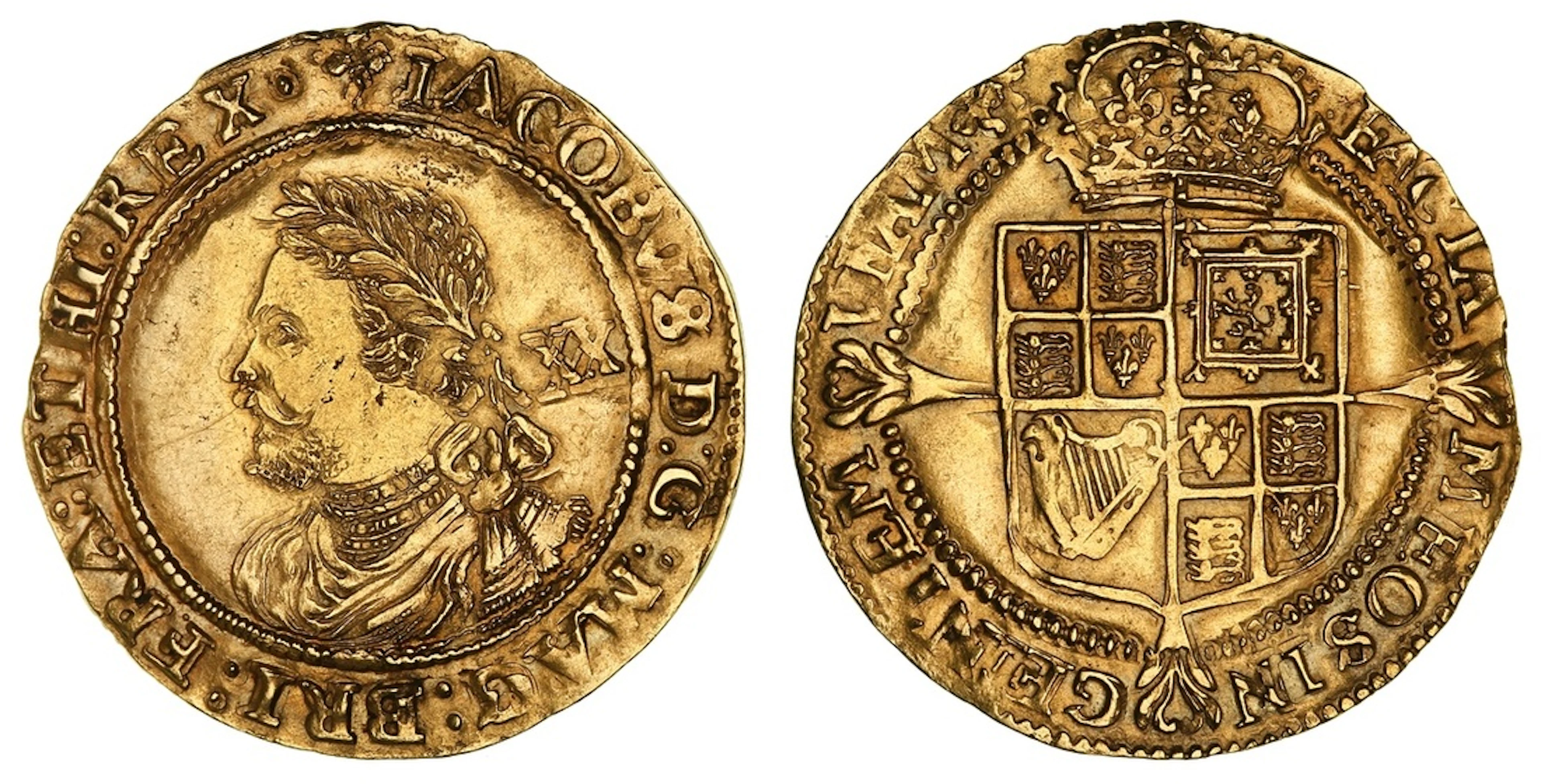 James I (1603-1625), Third Coinage, Gold Laurel, 18 June 1624 - 7