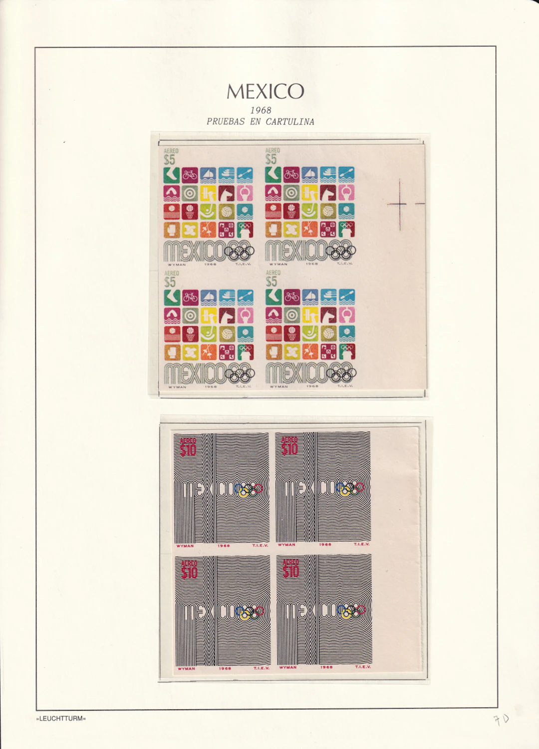 1941-2006 Modern Period 1968, "Olympic Games", an extraordinary display