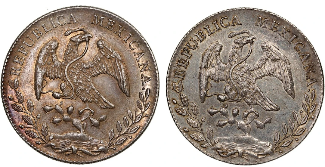 Mexico, 1 peso (2), 1891, 1892, Mexico City Mint, (KM-377.10)