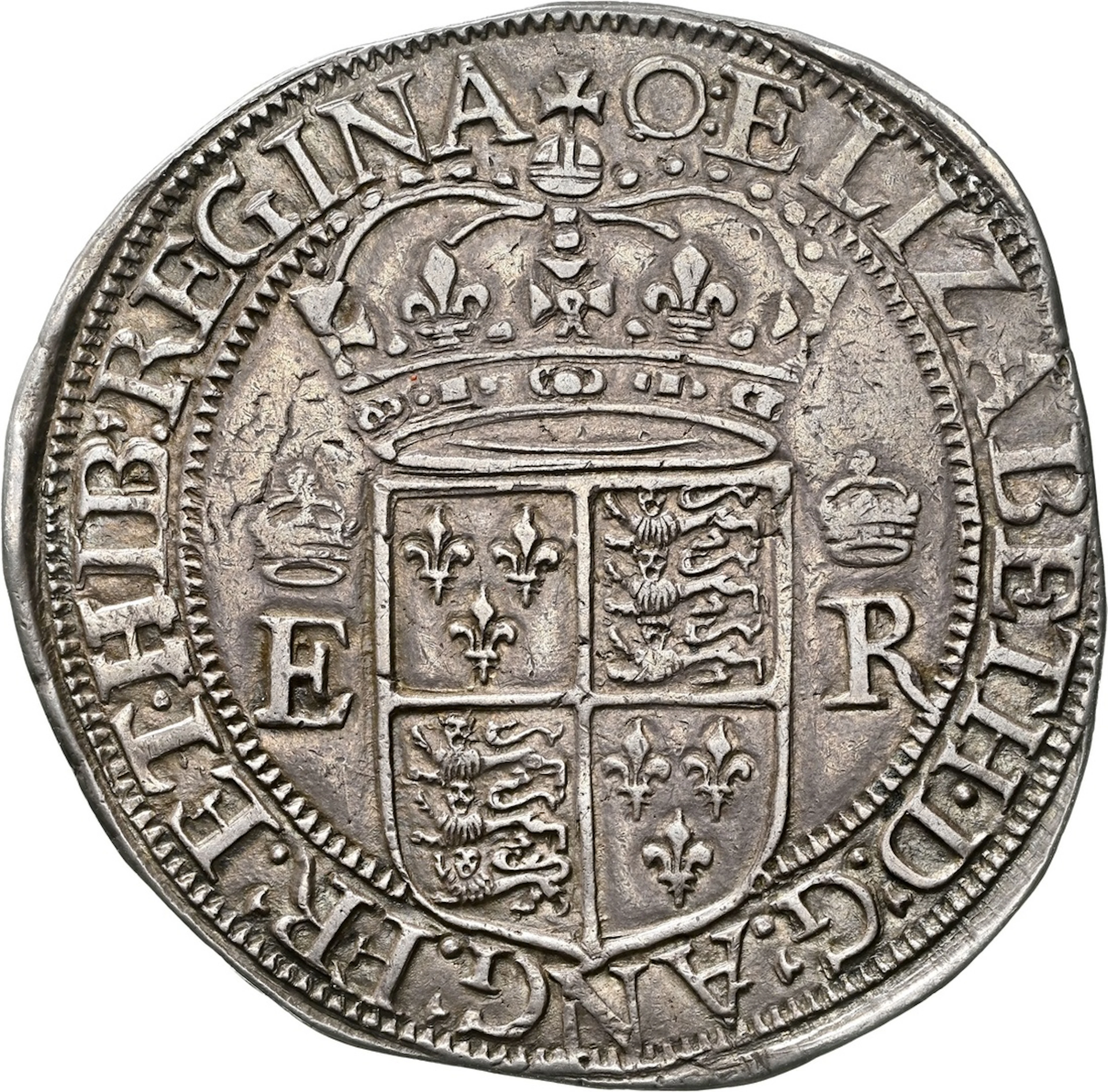 NGC AU50 | Elizabeth I (1558-1603), Eight-Testerns ['Portcullis Dollar']