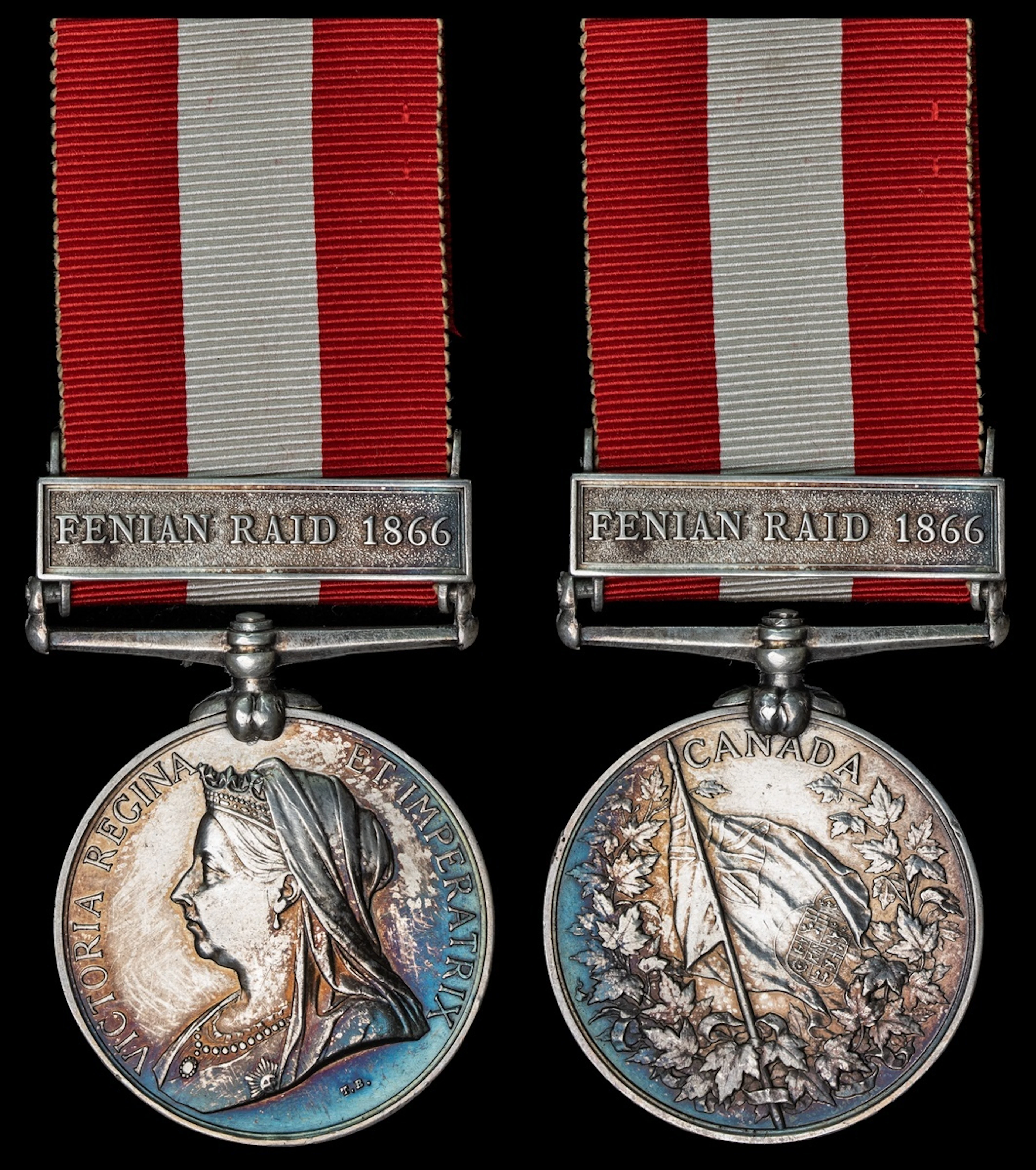 Canada General Service 1866-70, 1 clasp, Fenian Raid 1866 (Pte. J.