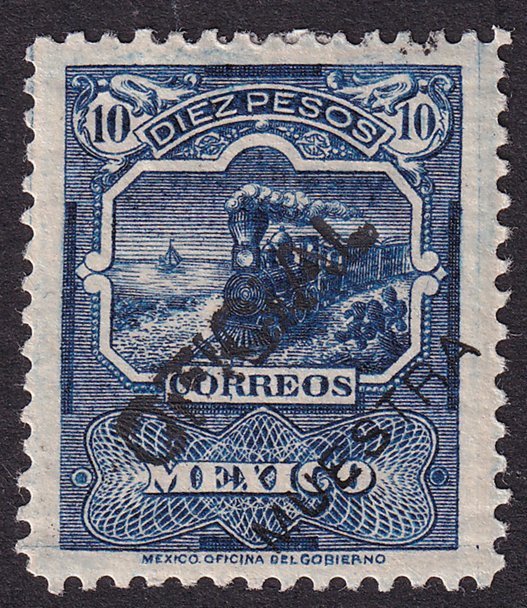 1884-1913 Post-Classic Period 1895, "Mulitas", Officials, 10p. blue