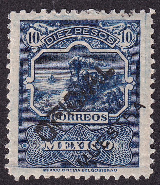 1884-1913 Post-Classic Period 1895, "Mulitas", Officials, 10p. blue