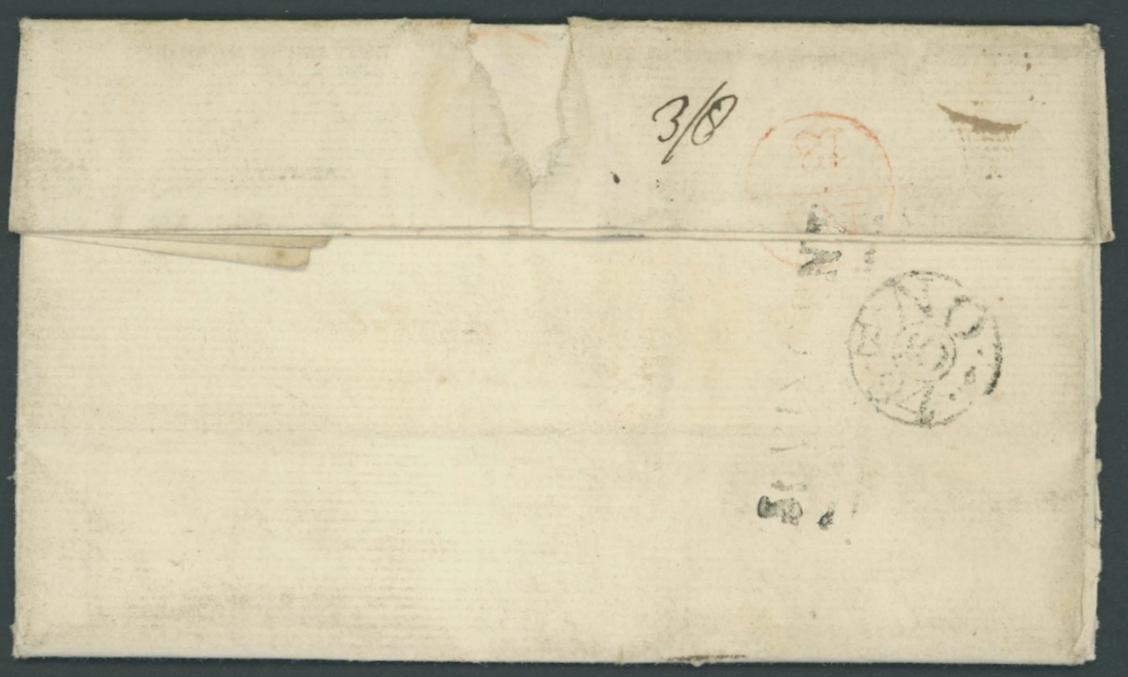 St. Vincent The Packet Service 1794 (July) entire to Perth rated "2/-"