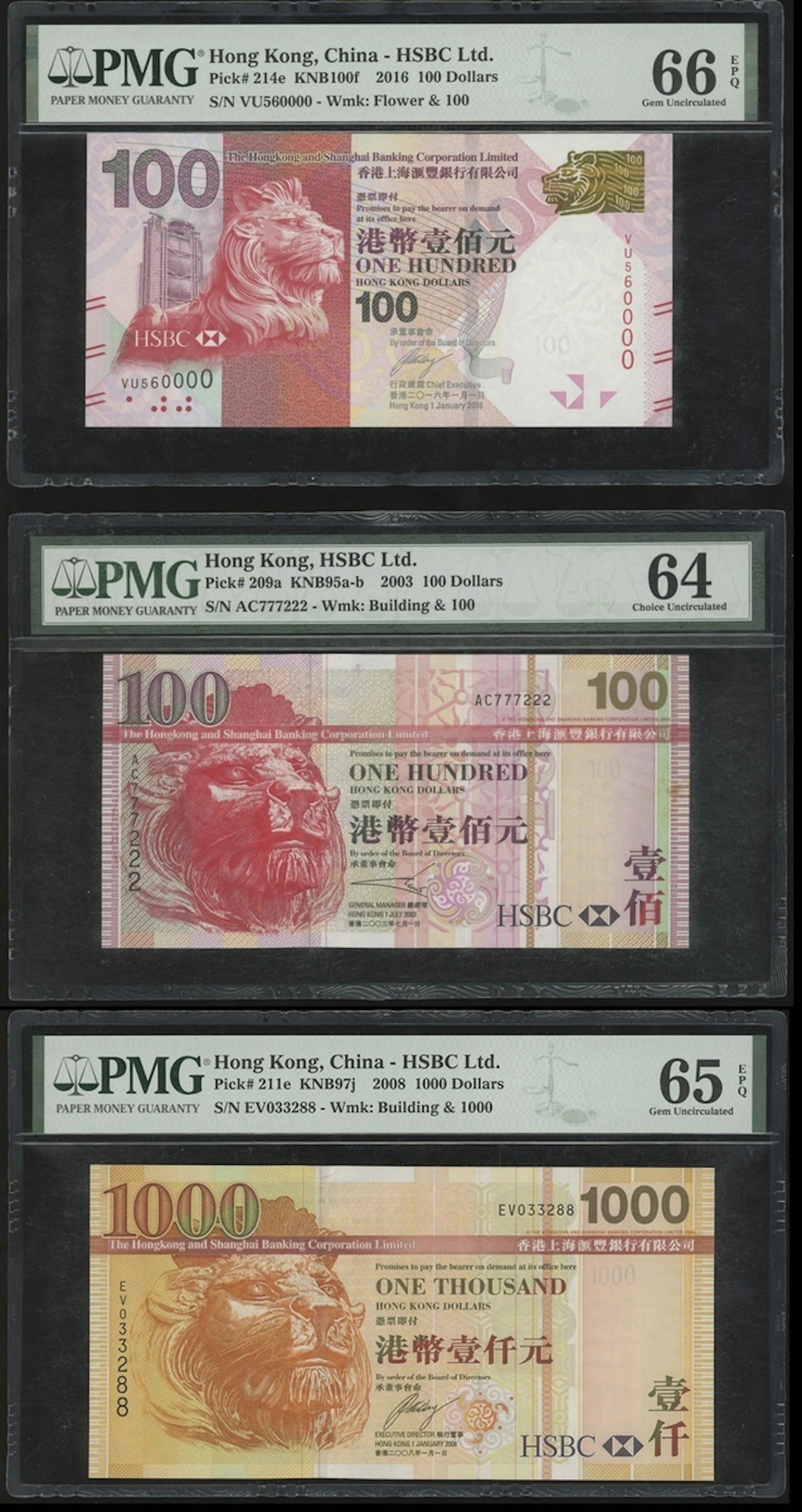 Hongkong and Shanghai Banking Corporation, a group of 3 semi fancy