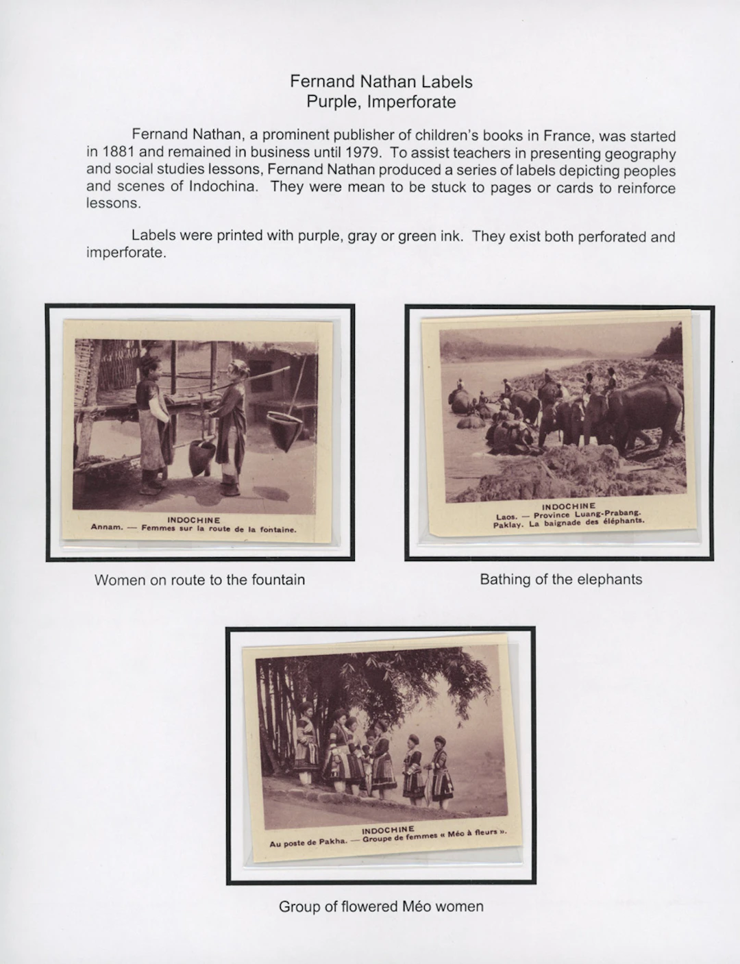 Indo-China French Indo-Chinese Post Office Thematic collections