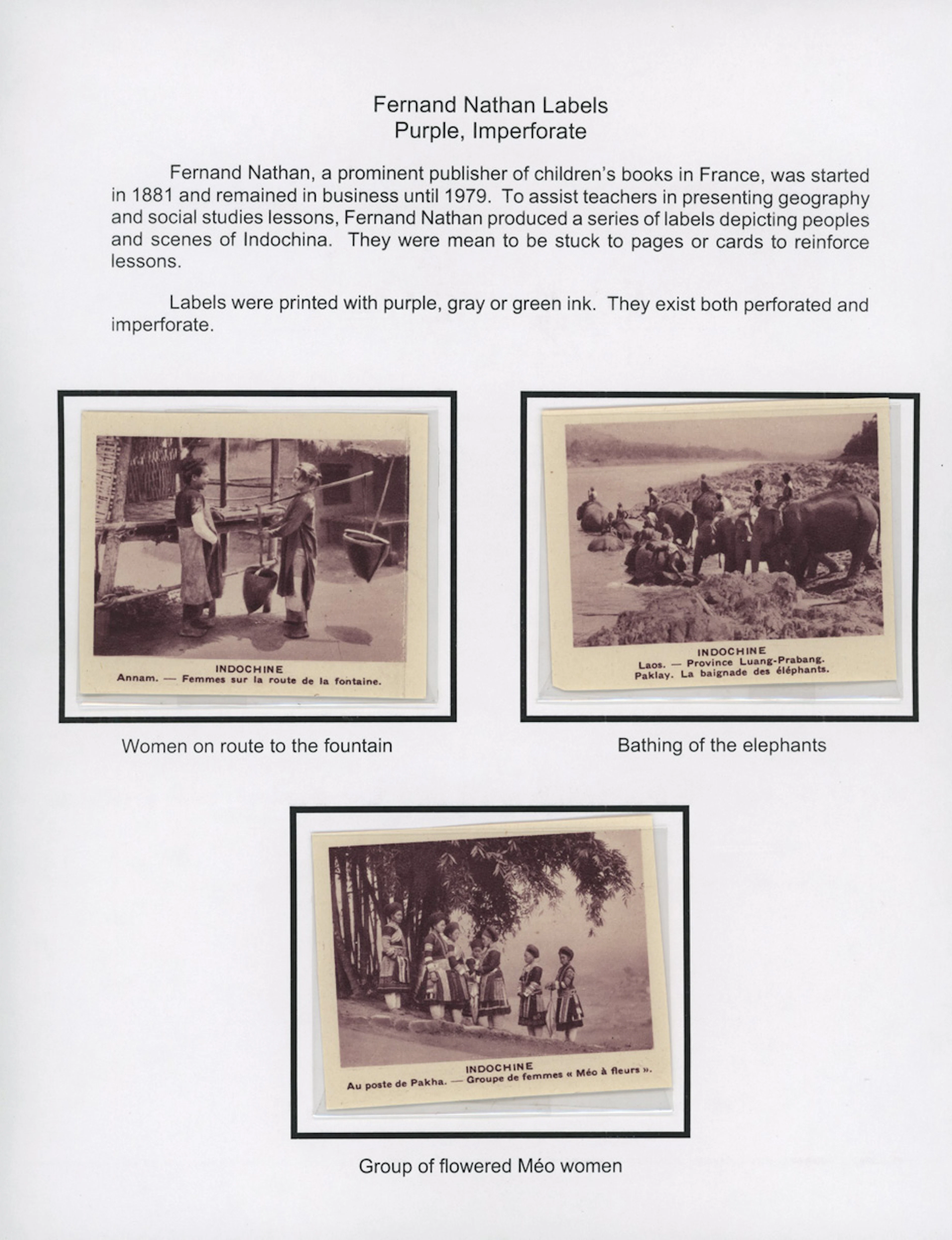Indo-China French Indo-Chinese Post Office Thematic collections