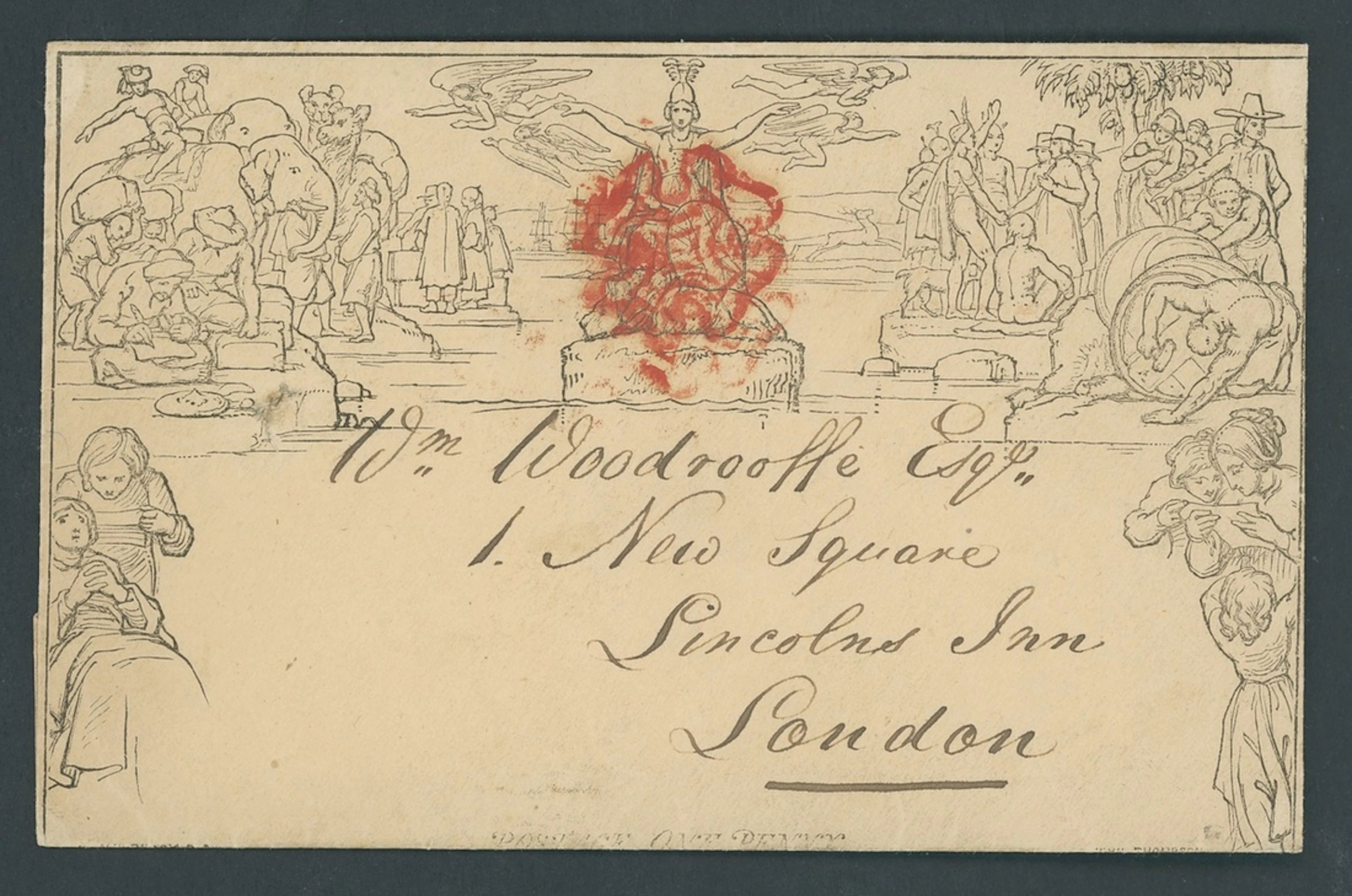 Great Britain 1840 Mulready One Penny Envelopes May Date