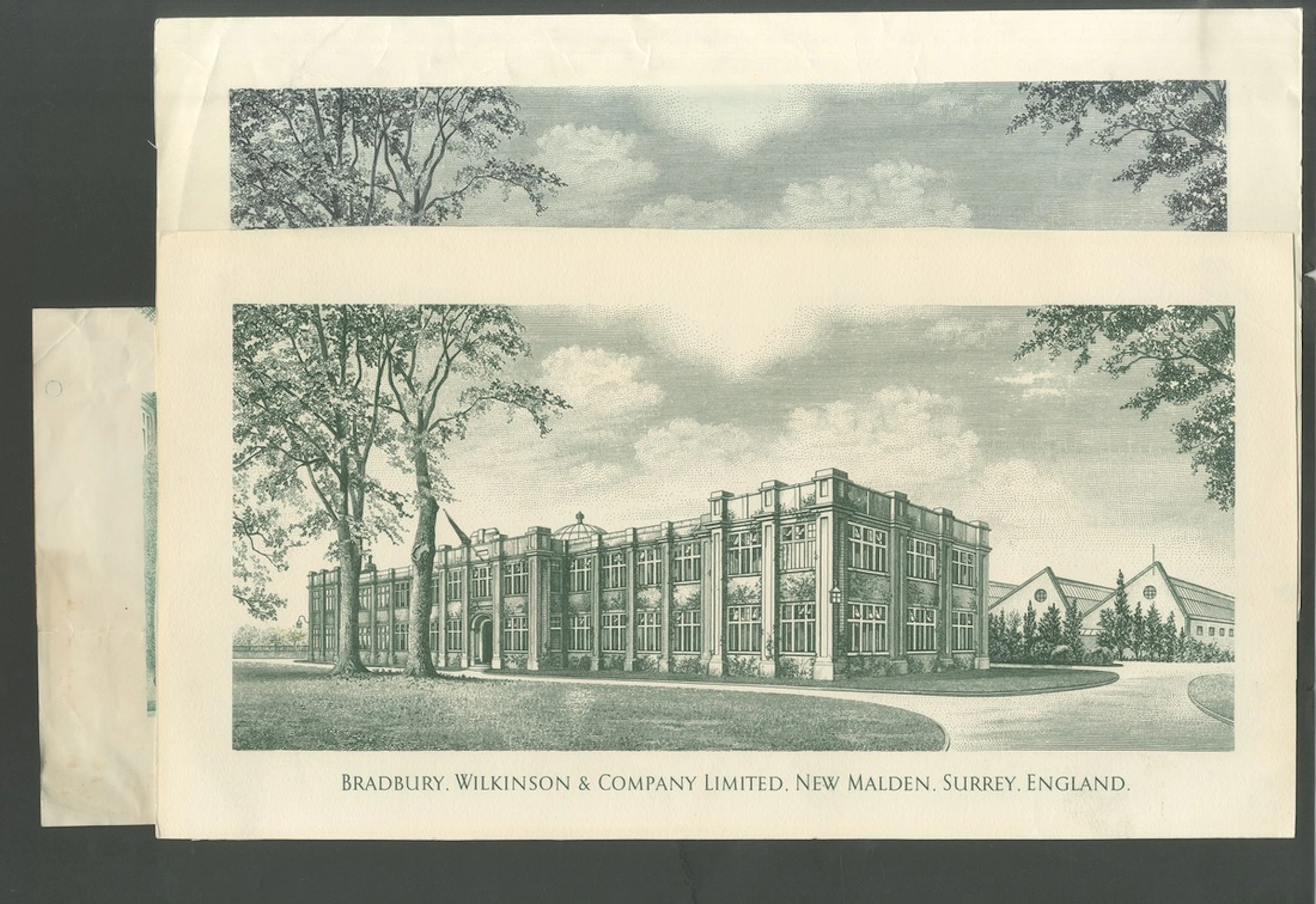 Bradbury, Wilkinson & Co., three house notes showing designs of the