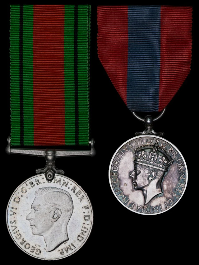 An unusual I.S.M. pair awarded to 1st Class Draughtsman E. R. Harington