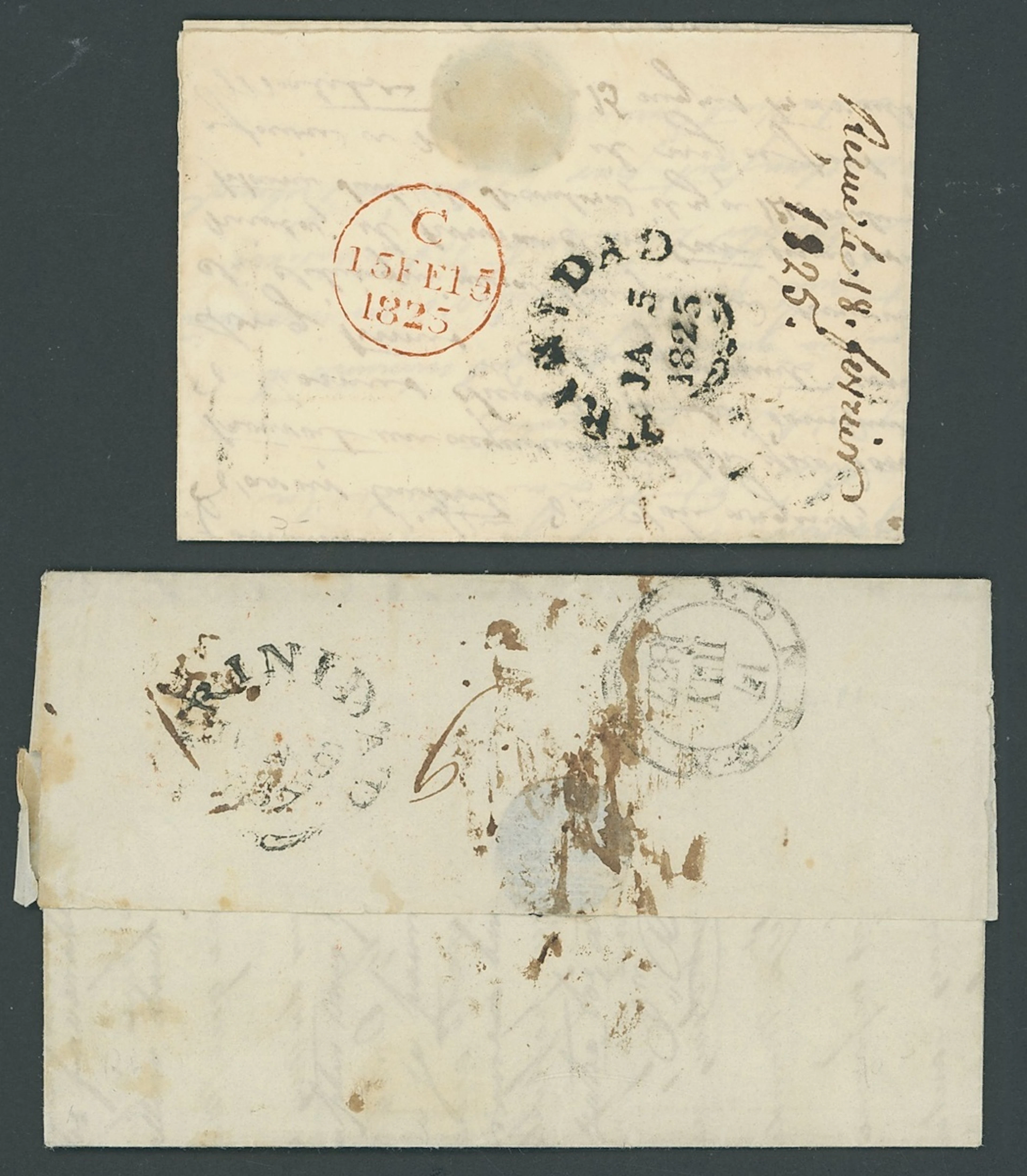 Trinidad Early Letters and Handstamps 1825 (5 Jan.) entire letter