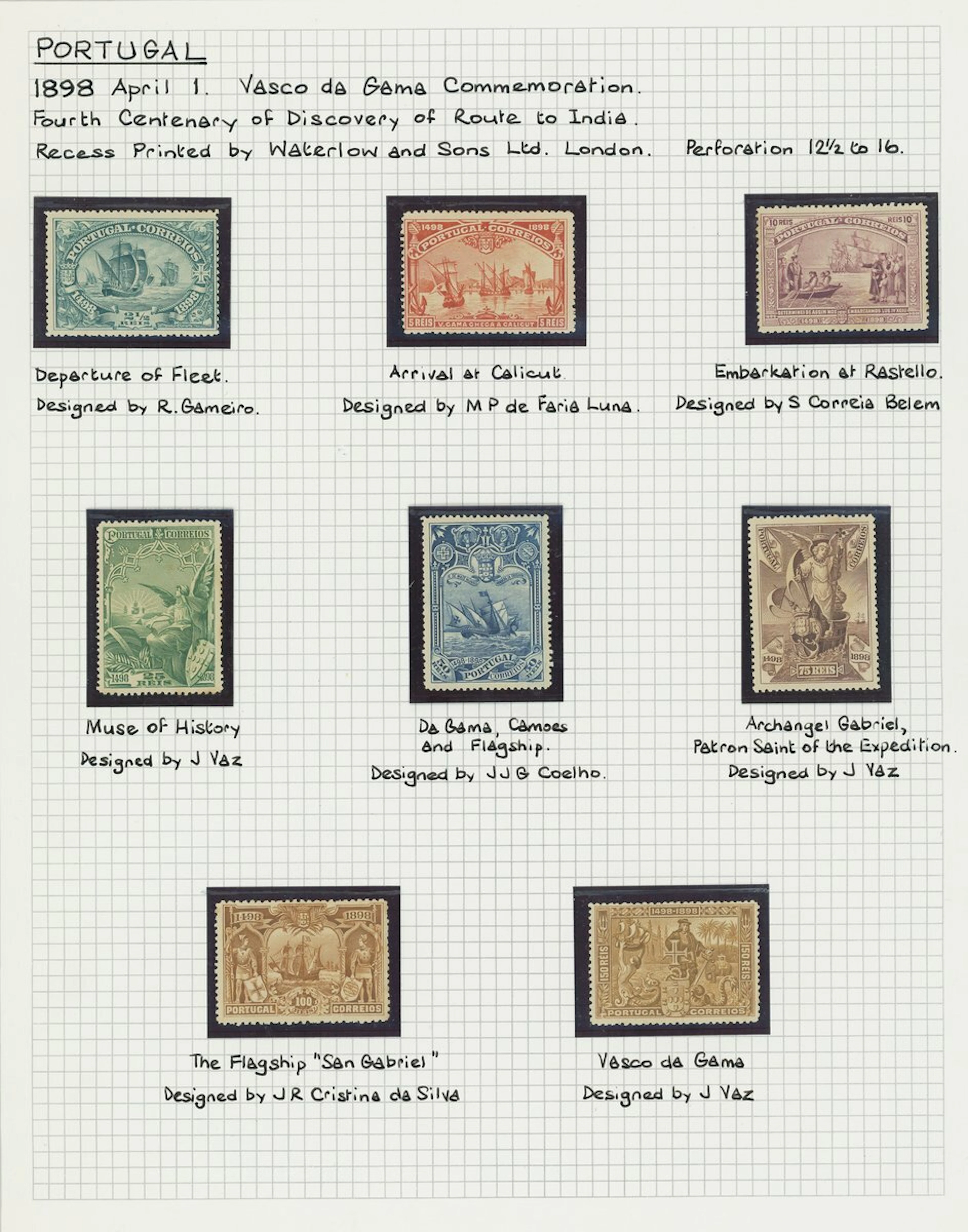 Portugal 1898-1952 mint collection on album leaves, including 1898