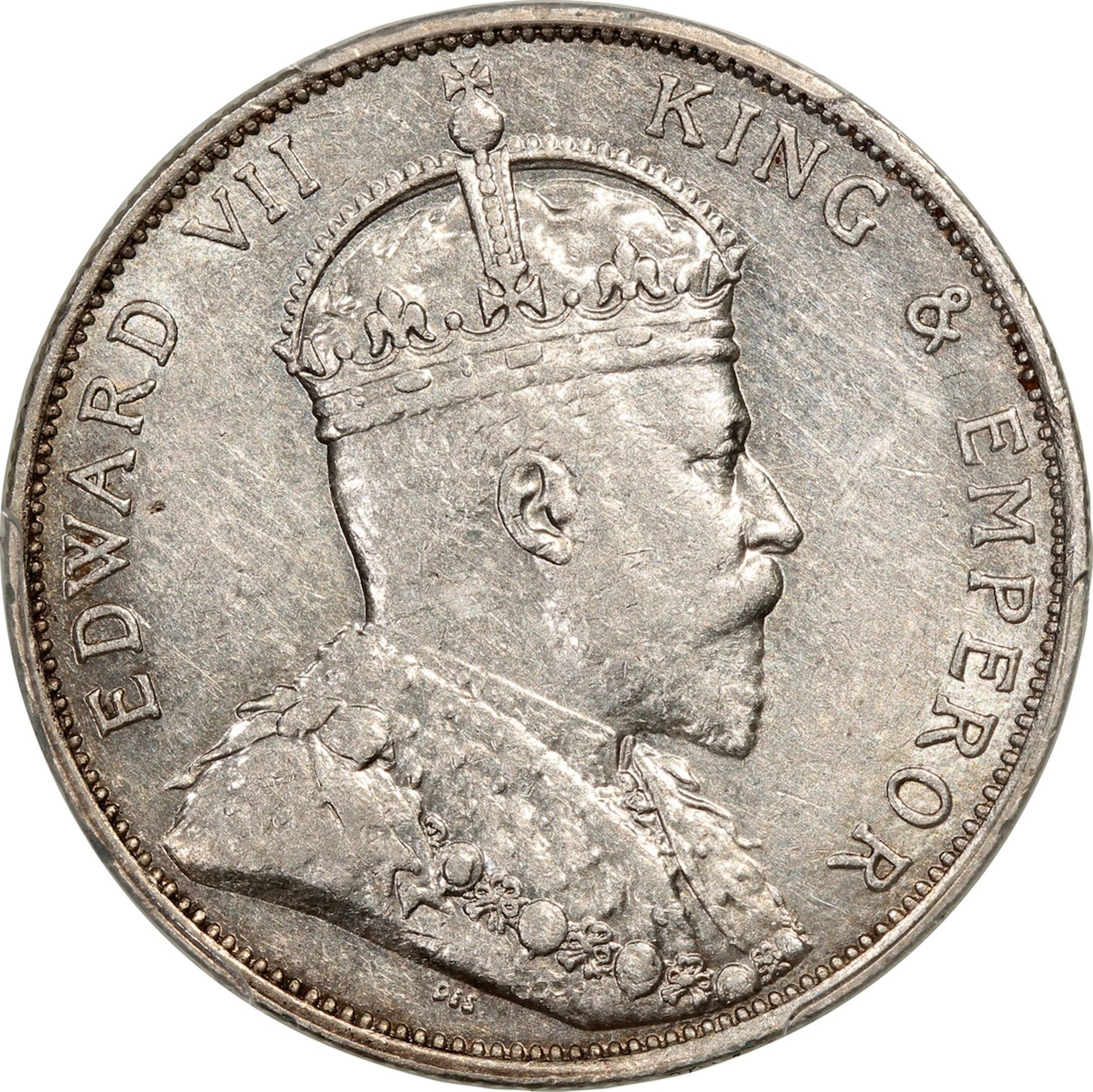 Hong Kong, Edward VII, [PCGS AU53] silver 50 cents, 1905, (KM-15)