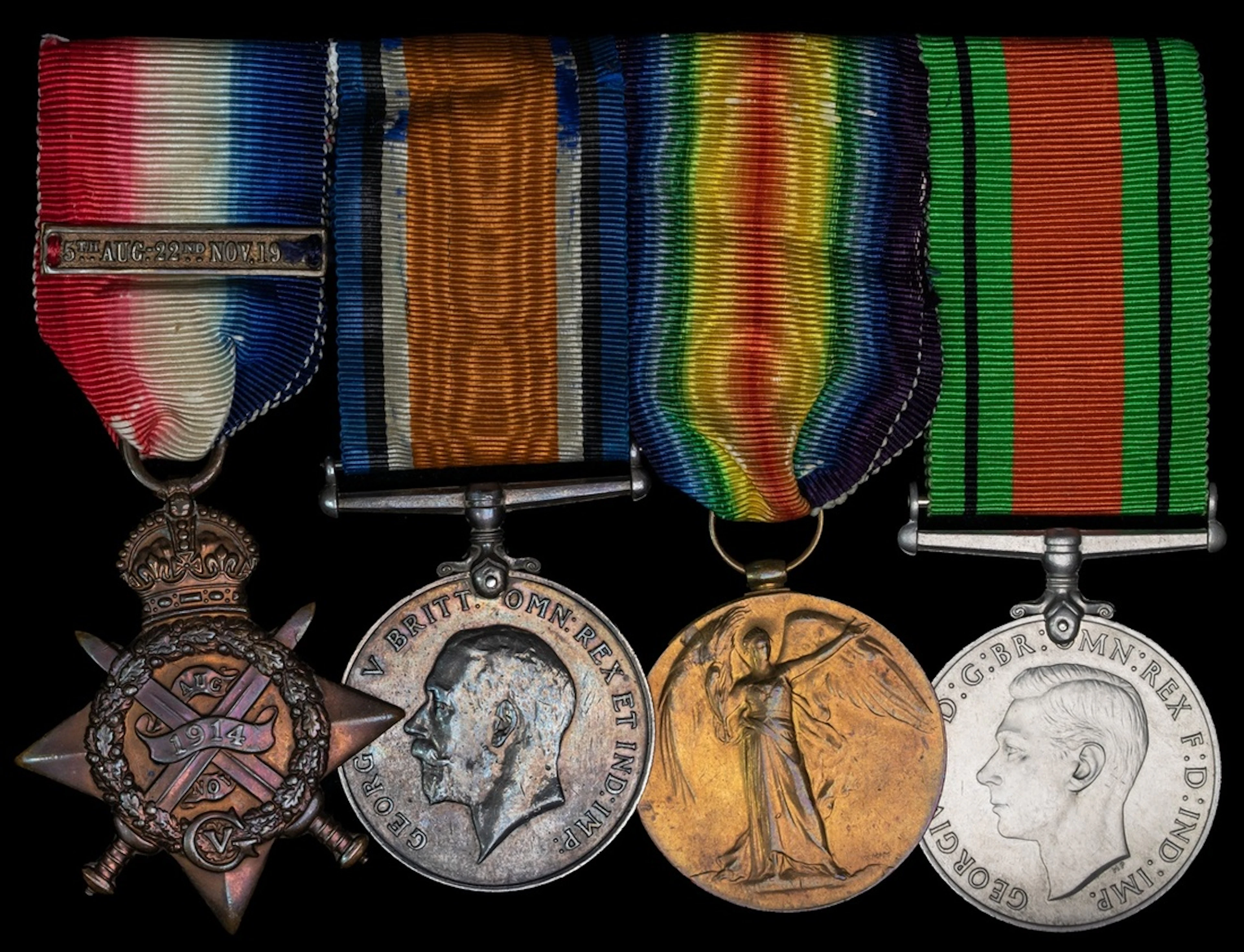Four: Corporal G. Townsend, Leicestershire Regiment 1914 Star, copy