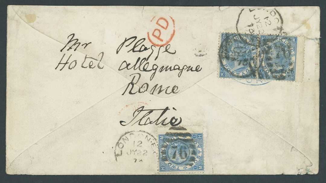 Great Britain 1867-80 1873 (7 Jul.) USA postal stationery 3c. green