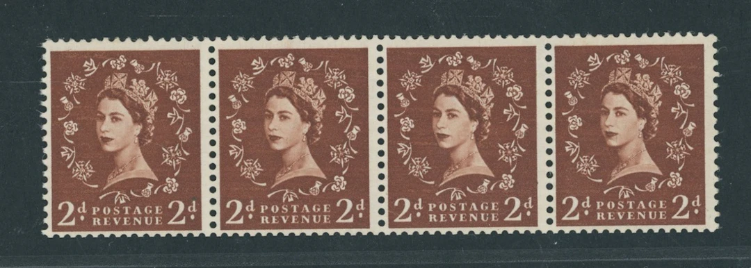 Great Britain Queen Elizabeth II 2d. red-brown 'Dollis Hill Phosphor