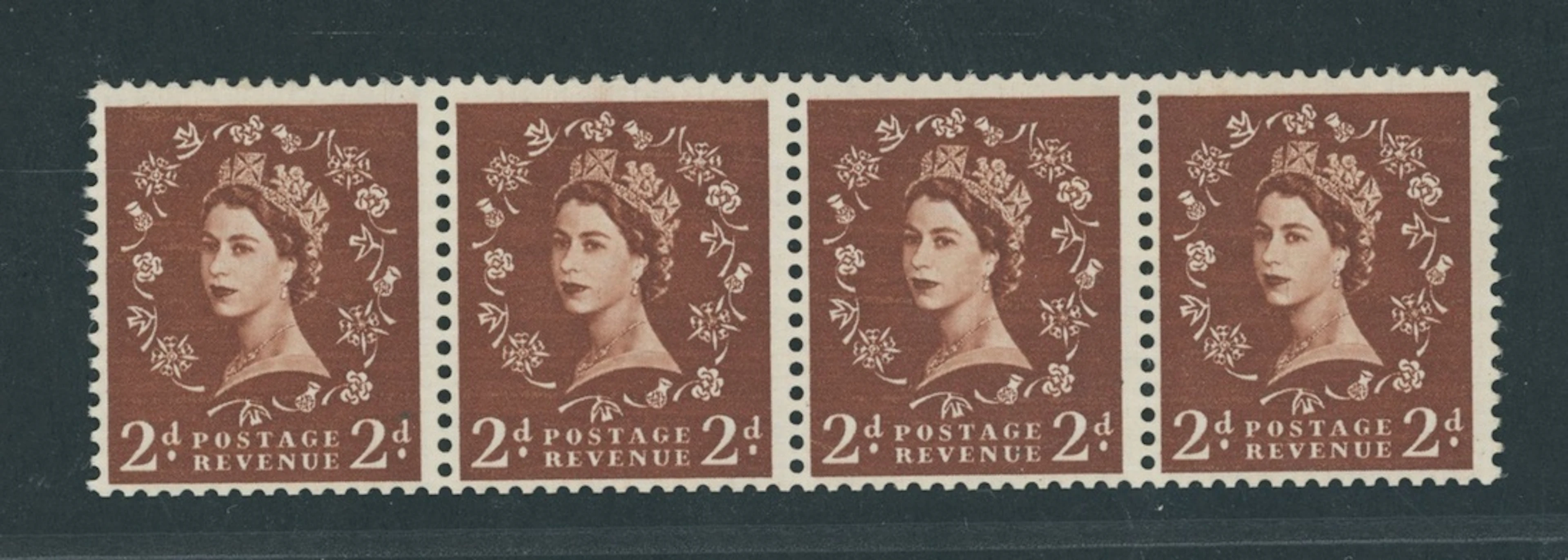 Great Britain Queen Elizabeth II 2d. red-brown 'Dollis Hill Phosphor