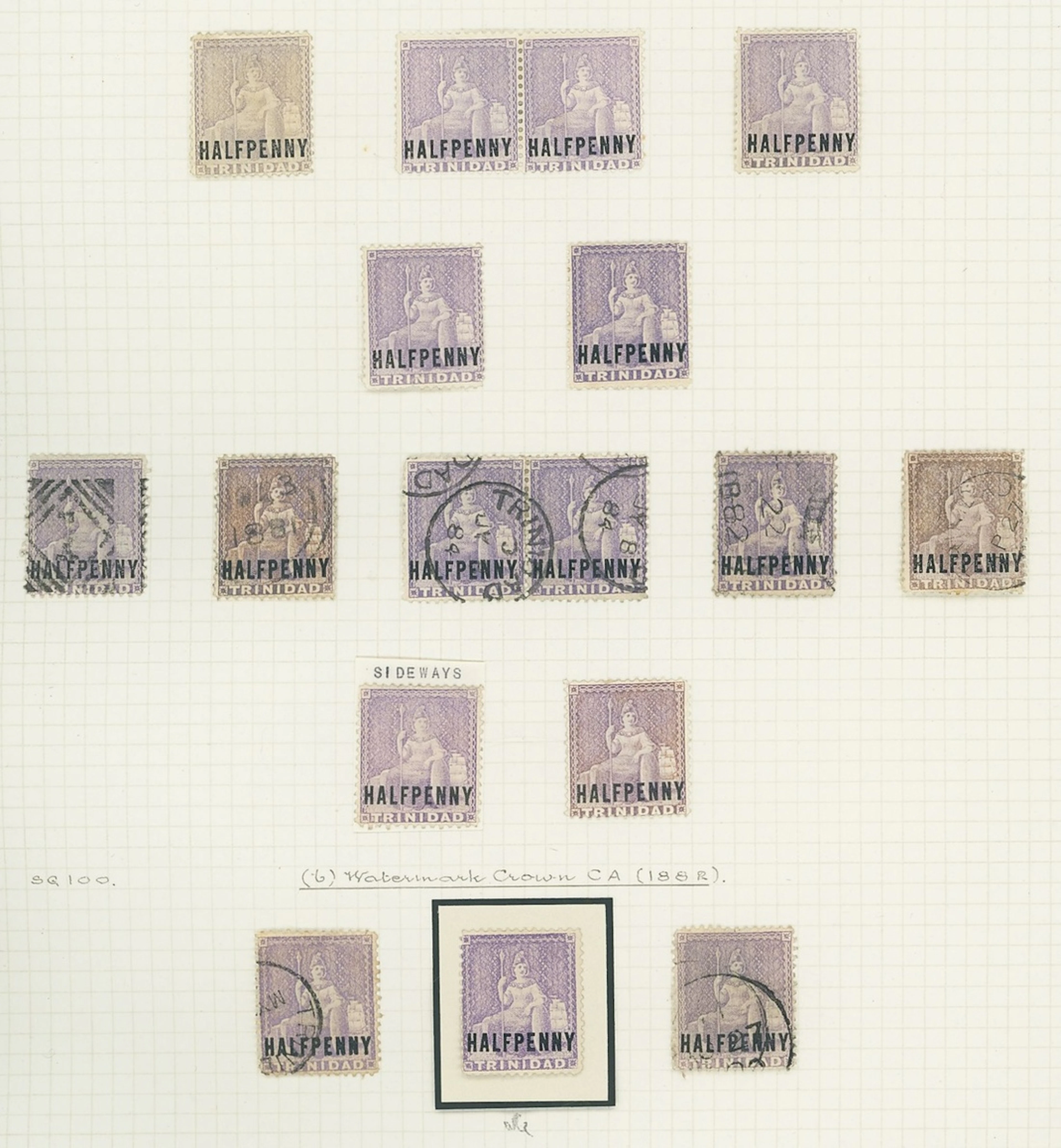 Trinidad 1869-1901 mint and used collection including 1867 5/- mint