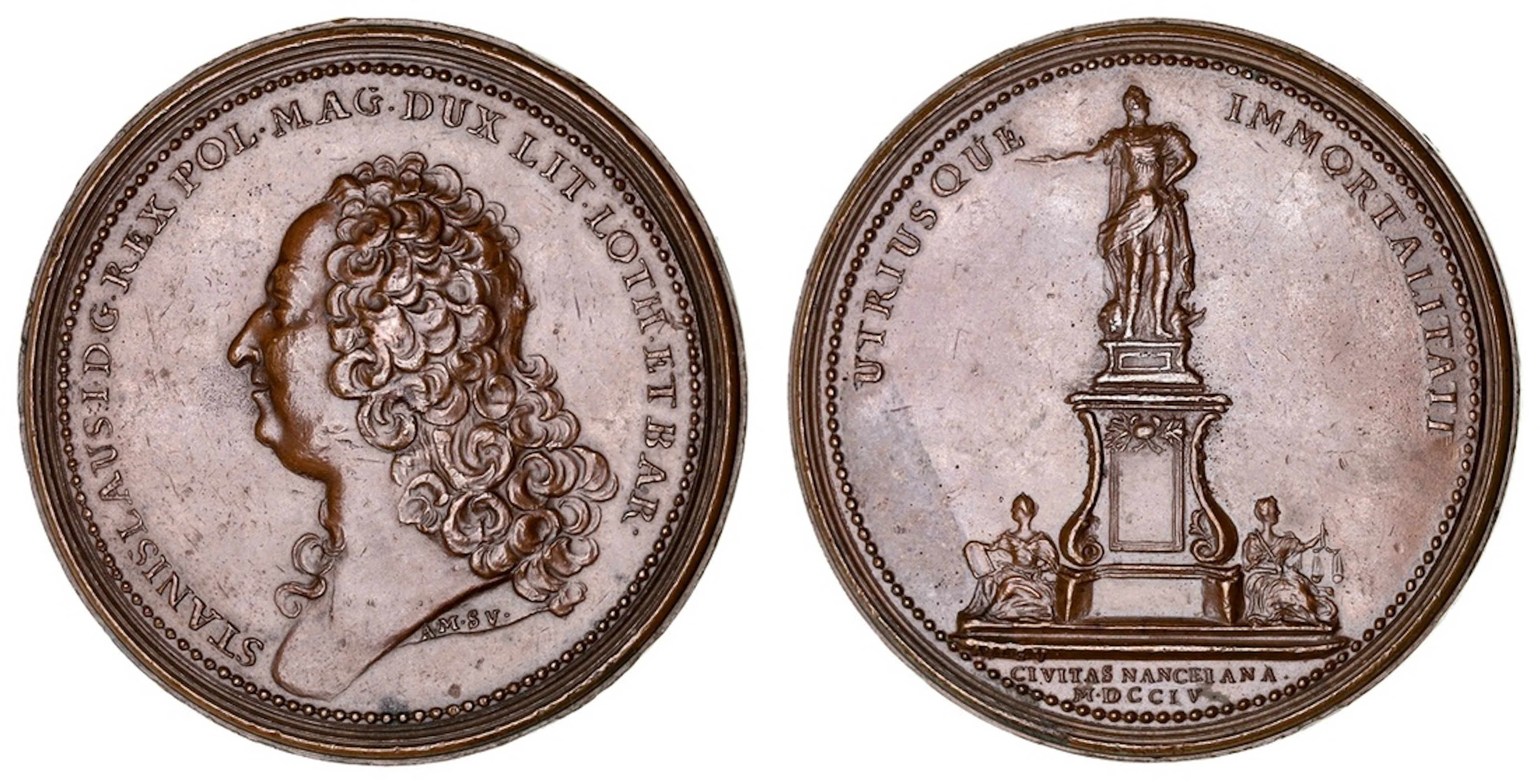 Poland, Stanislaw Leszczynski, Monument to the King of France, AE