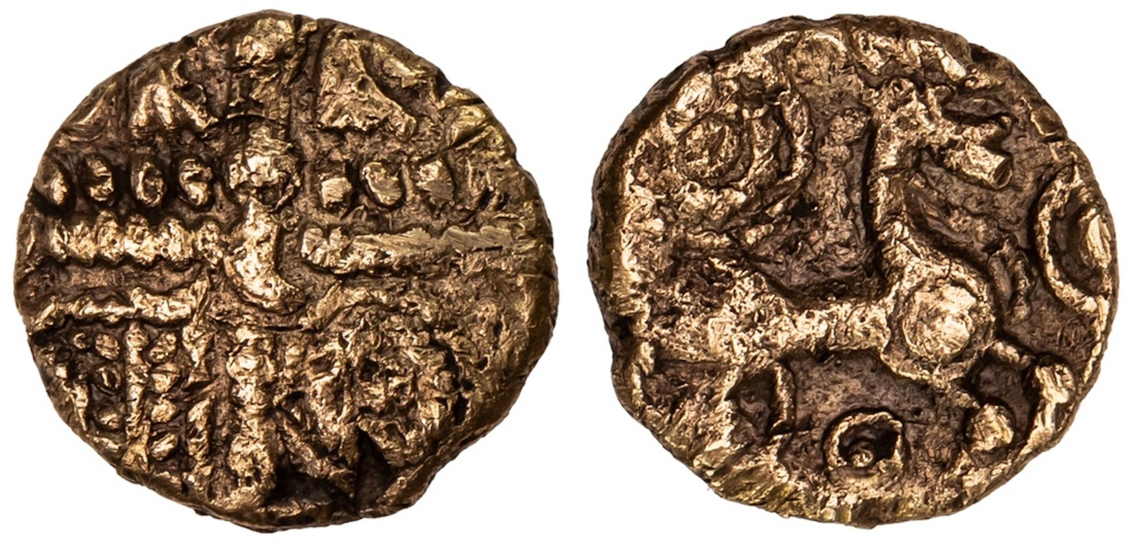 Regni, AV Quarter-Stater, 'Ratham Sun Ring' Type, wreath and cloak