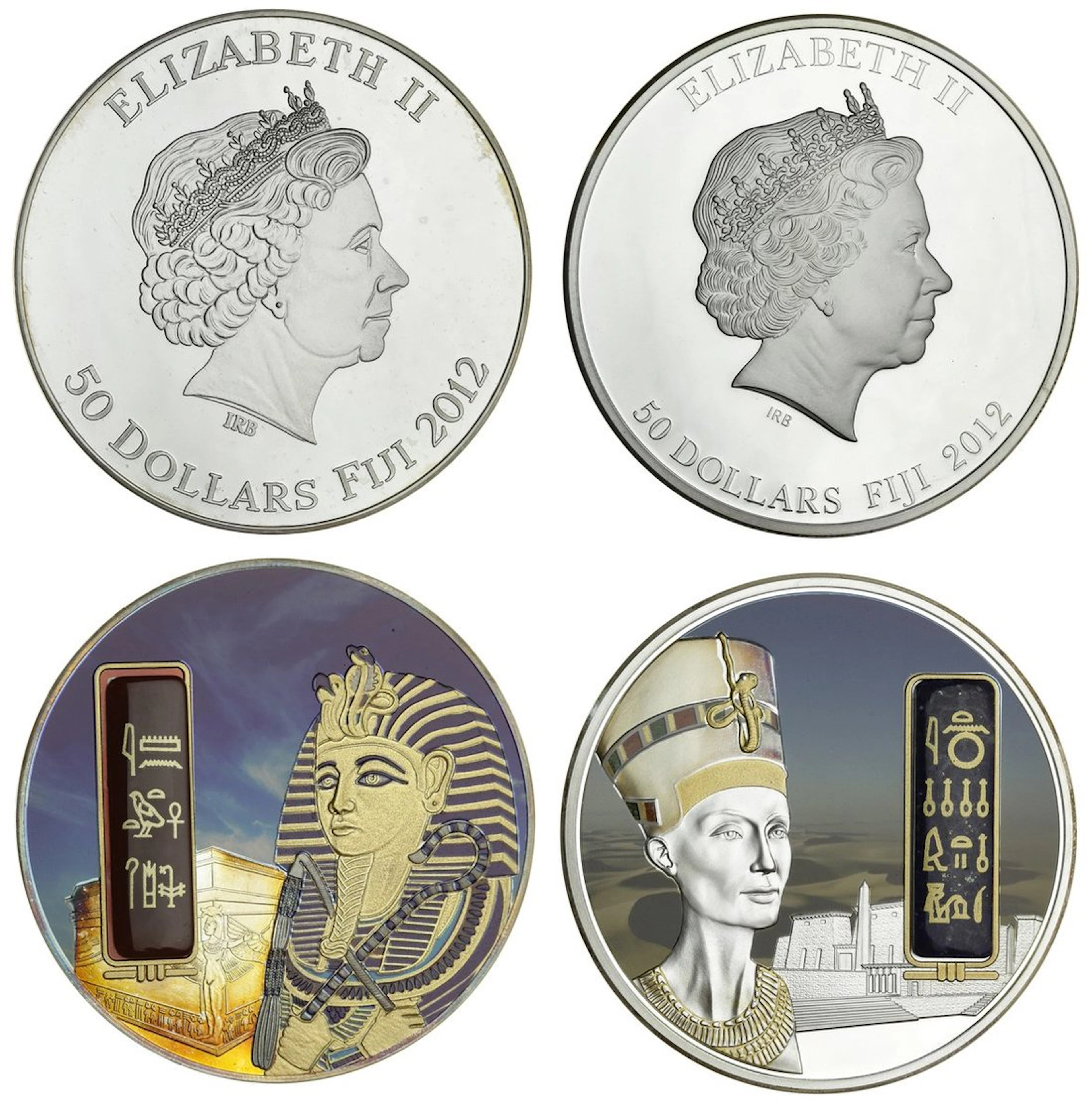 Fiji, Elizabeth II (1952-2022), Proof 50-Dollars, "Egyptian Jewels"