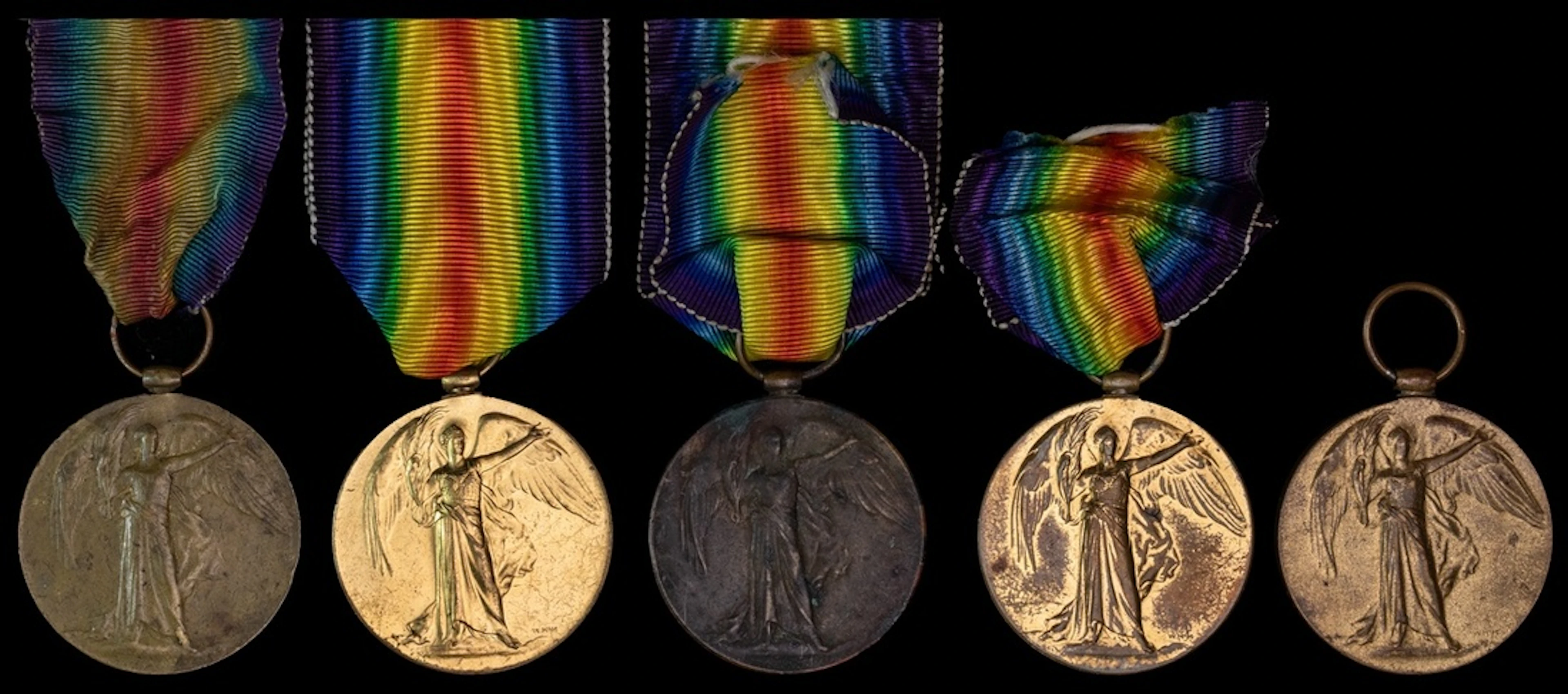 Victory Medal 1914-19 (5) (123554 Pnr. H. Stubbs. R.E.; 249399 Gnr.