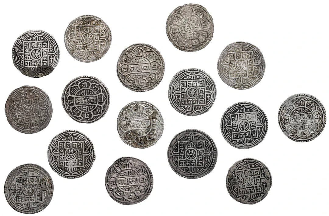 Nepal, Rajendra Vikram Shah (1816-1847), 2-Mohar, SE 1764, 11.00g