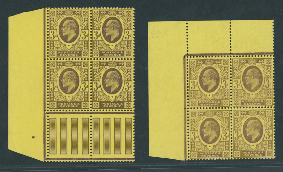 Great Britain King Edward VII 1902-10 De La Rue Chalk surfaced 3d.