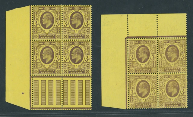 Great Britain King Edward VII 1902-10 De La Rue Chalk surfaced 3d.