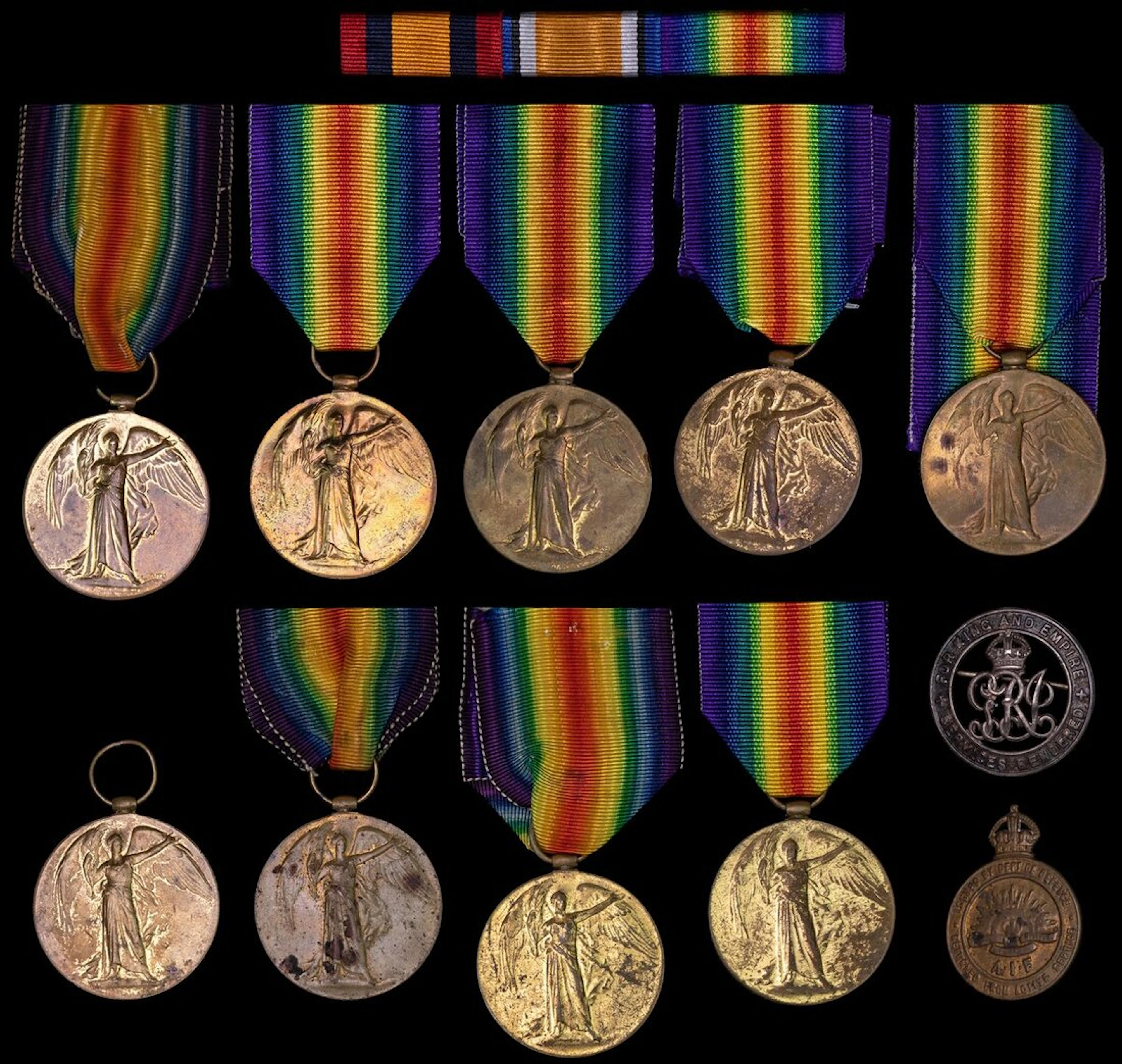 Victory Medal 1914-19 (9) (4425 Pte. G. W. Harris. 19 Bn. A.I.F.