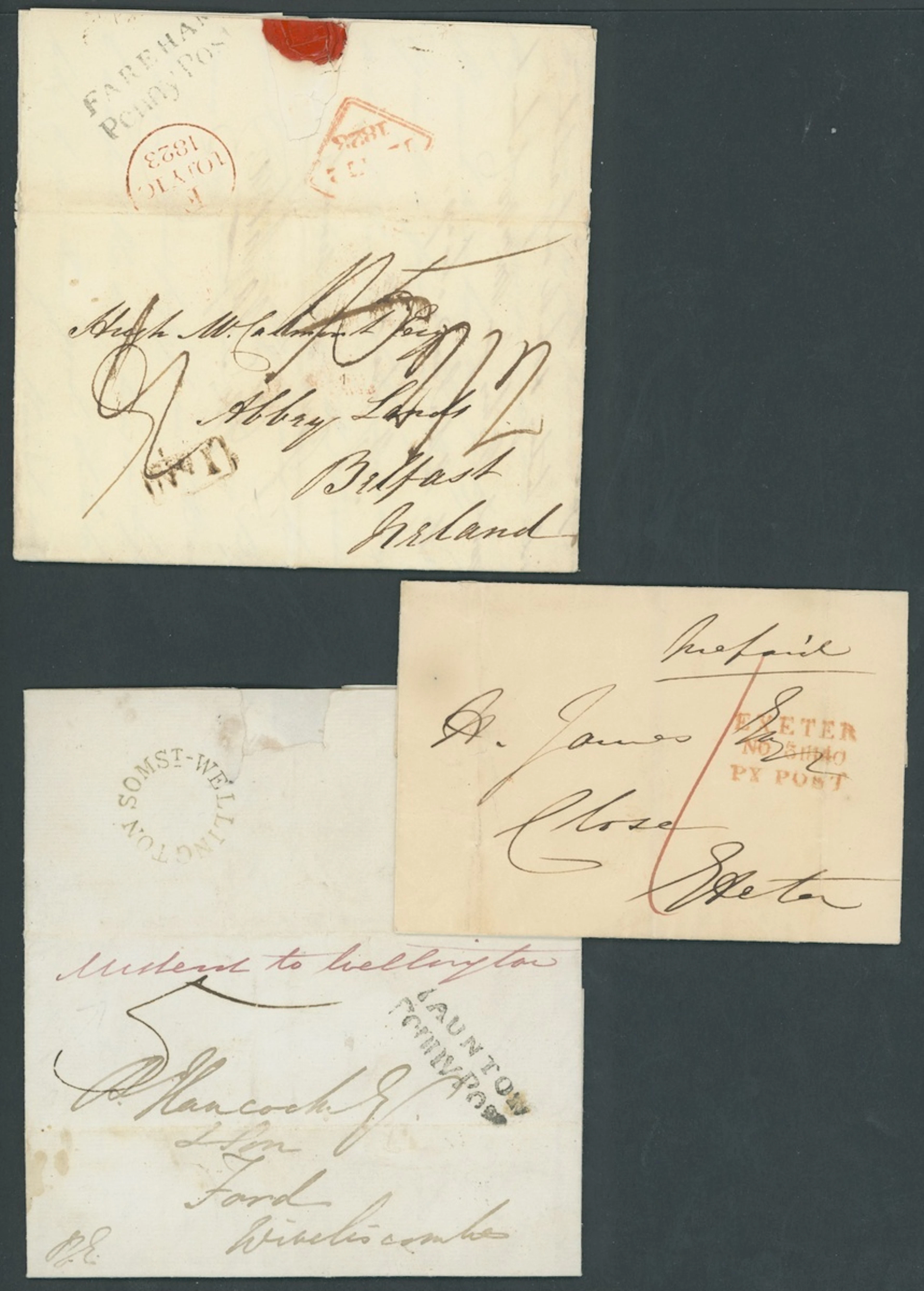 Great Britain Postal History 1813-47, collection of thirty entires