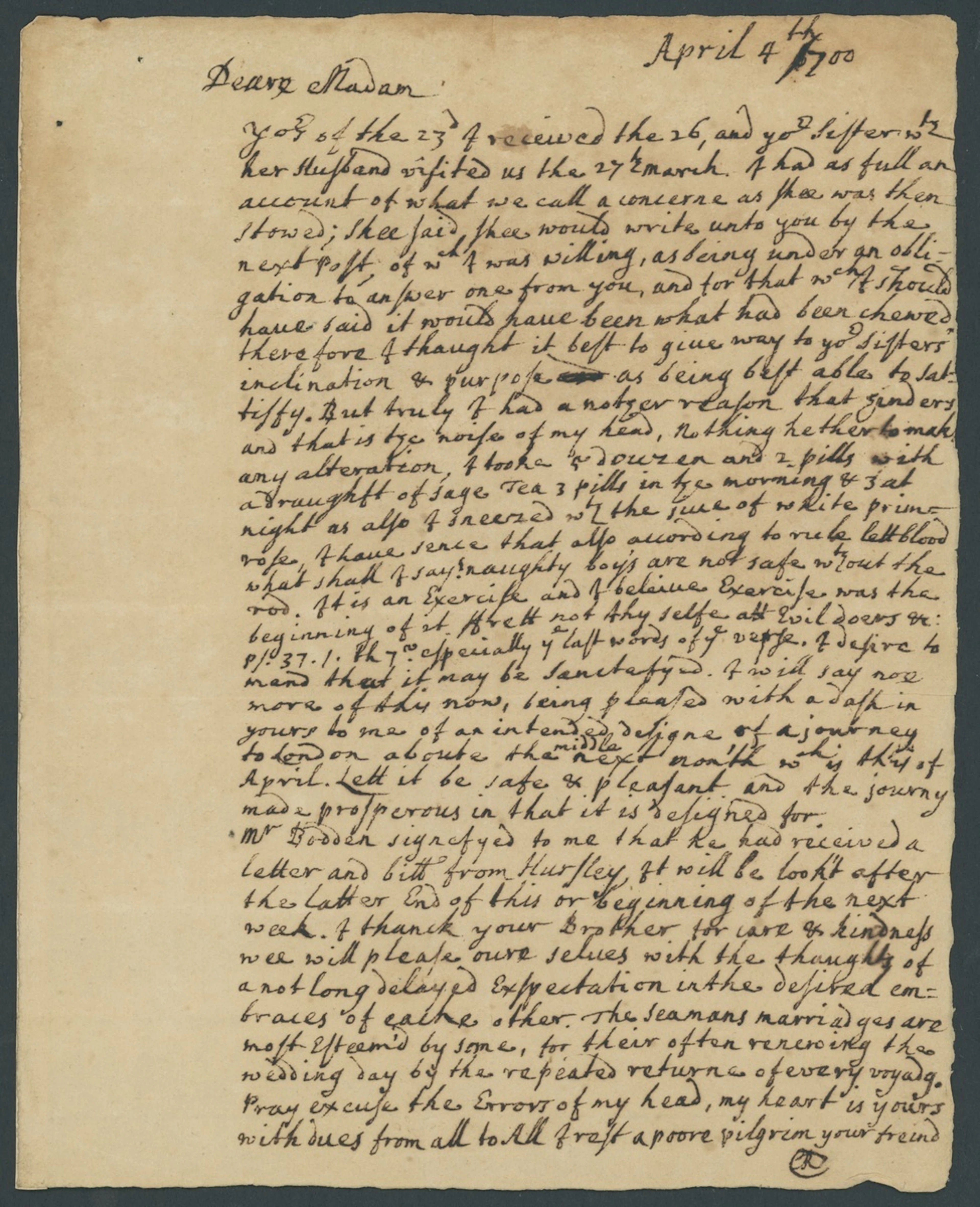 Richard Cromwell in Exile - "I rest a poor pilgrim" 1700 (4 April)