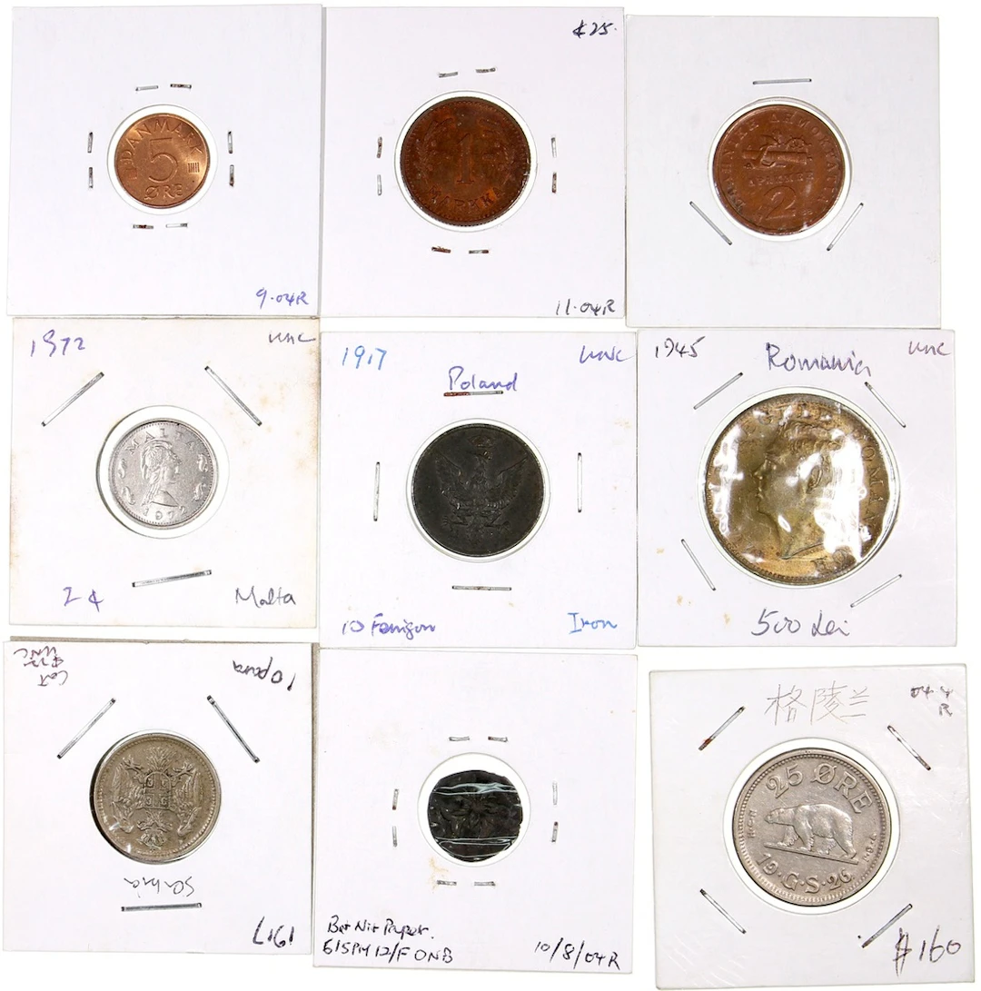 European Coins, a group of 9x