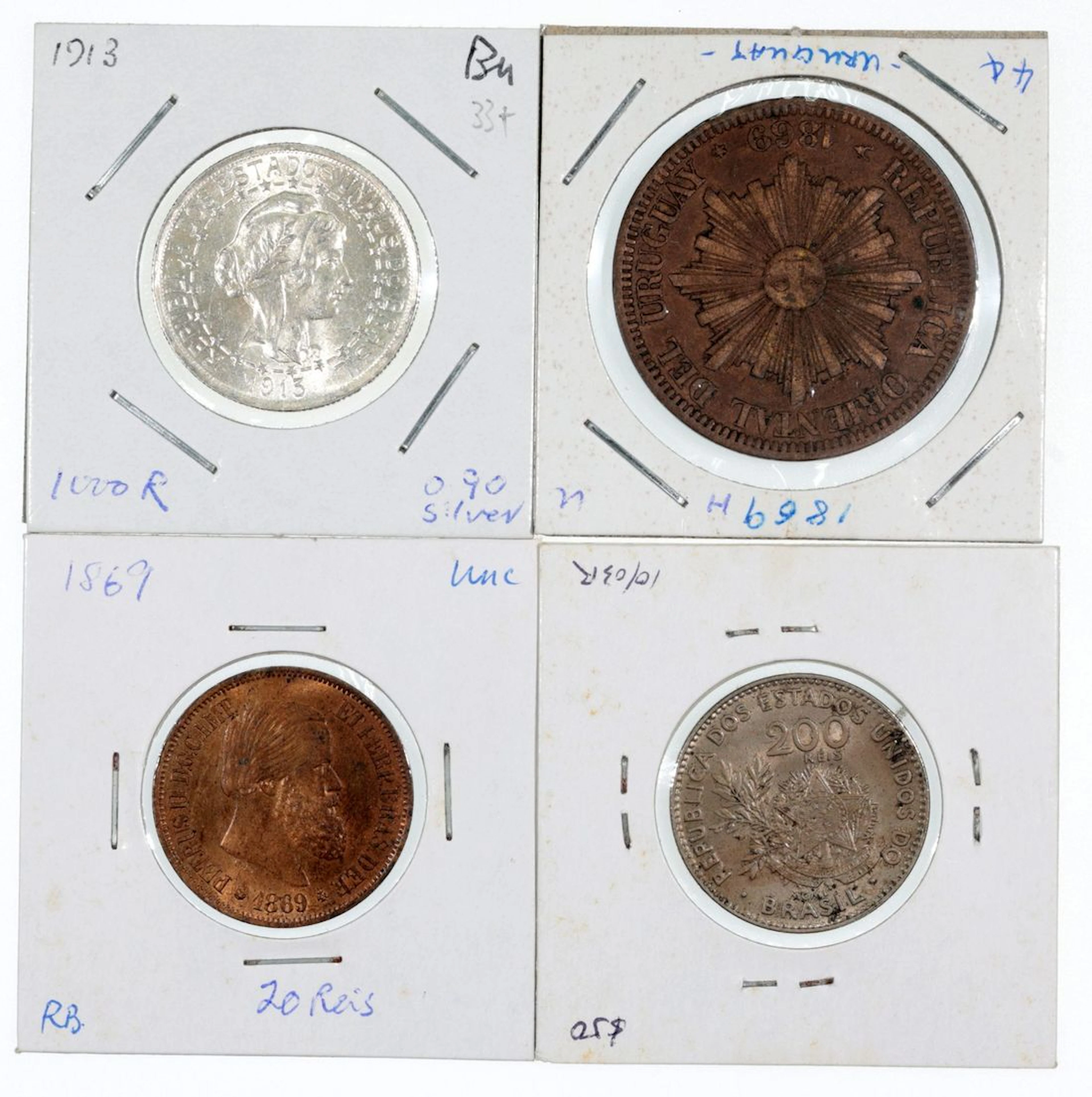 South American Coins, a group of 4x, including